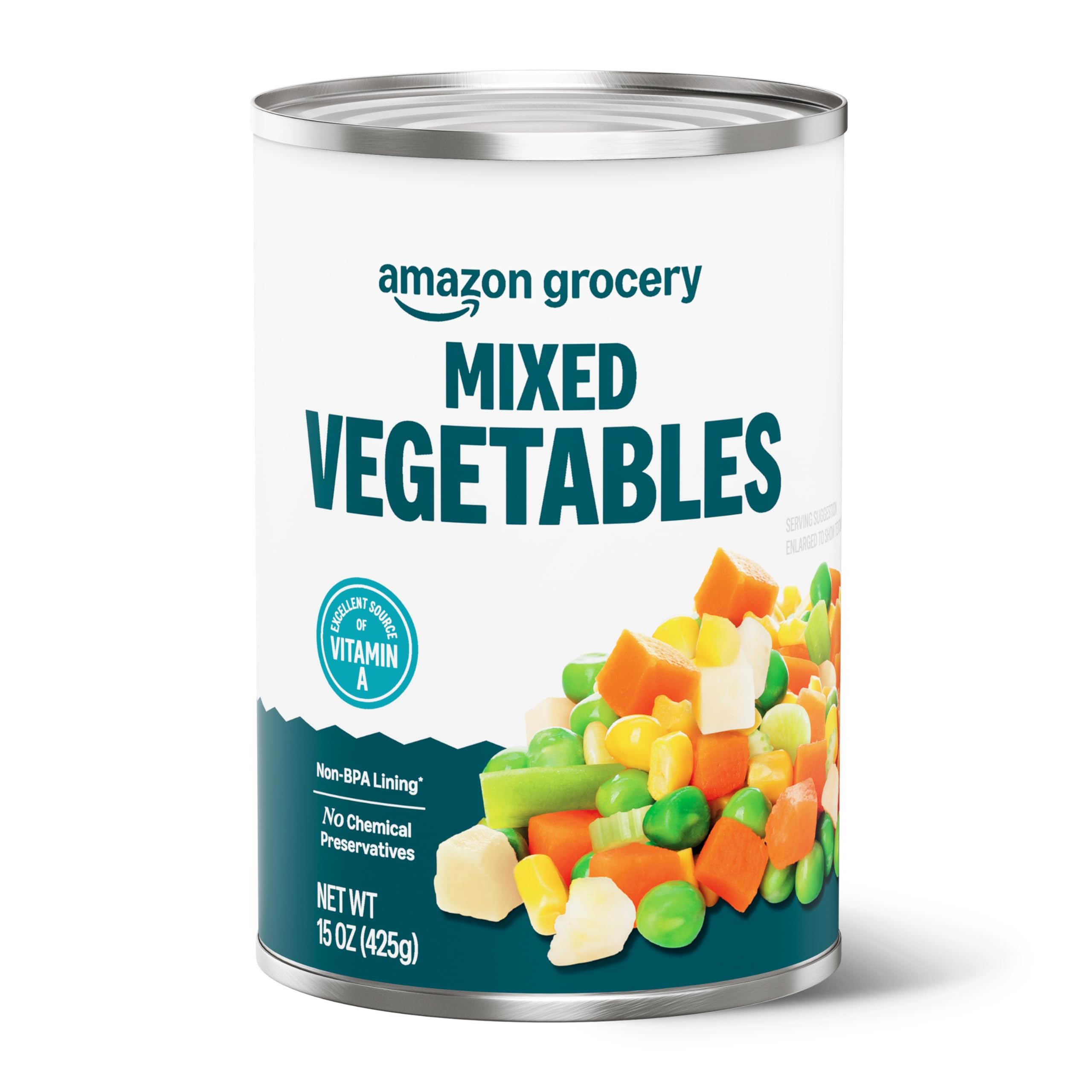 Amazon Grocery, Gemischtes Dosengemüse, 425 g (ehemals Amazon Fresh, Verpackung kann abweichen)