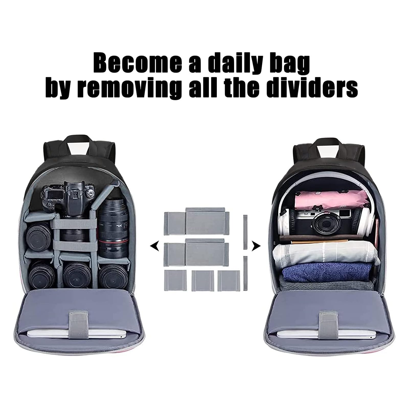 CADeN Camera Backpack Bag Professional for DSLR/SLR Mirrorless Camera Waterproof, Camera Case Compatible for Sony Canon Nikon