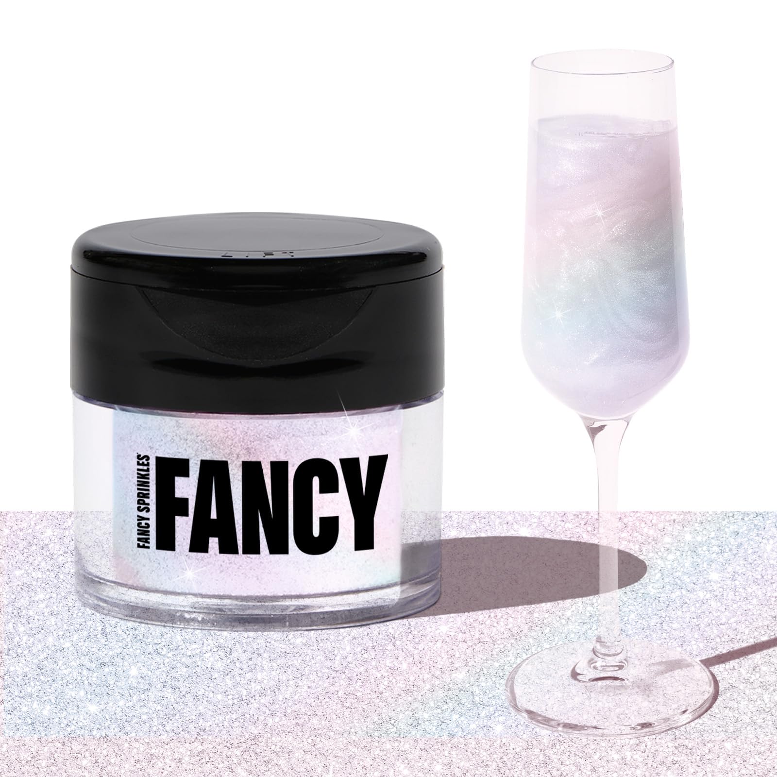 Fancy Sprinkles Mondstein irisierender Premium essbarer Glitzer, 100% essbarer Glitzer für funkelnde Speisen & Getränke, geschmacks- und texturfrei (4g)