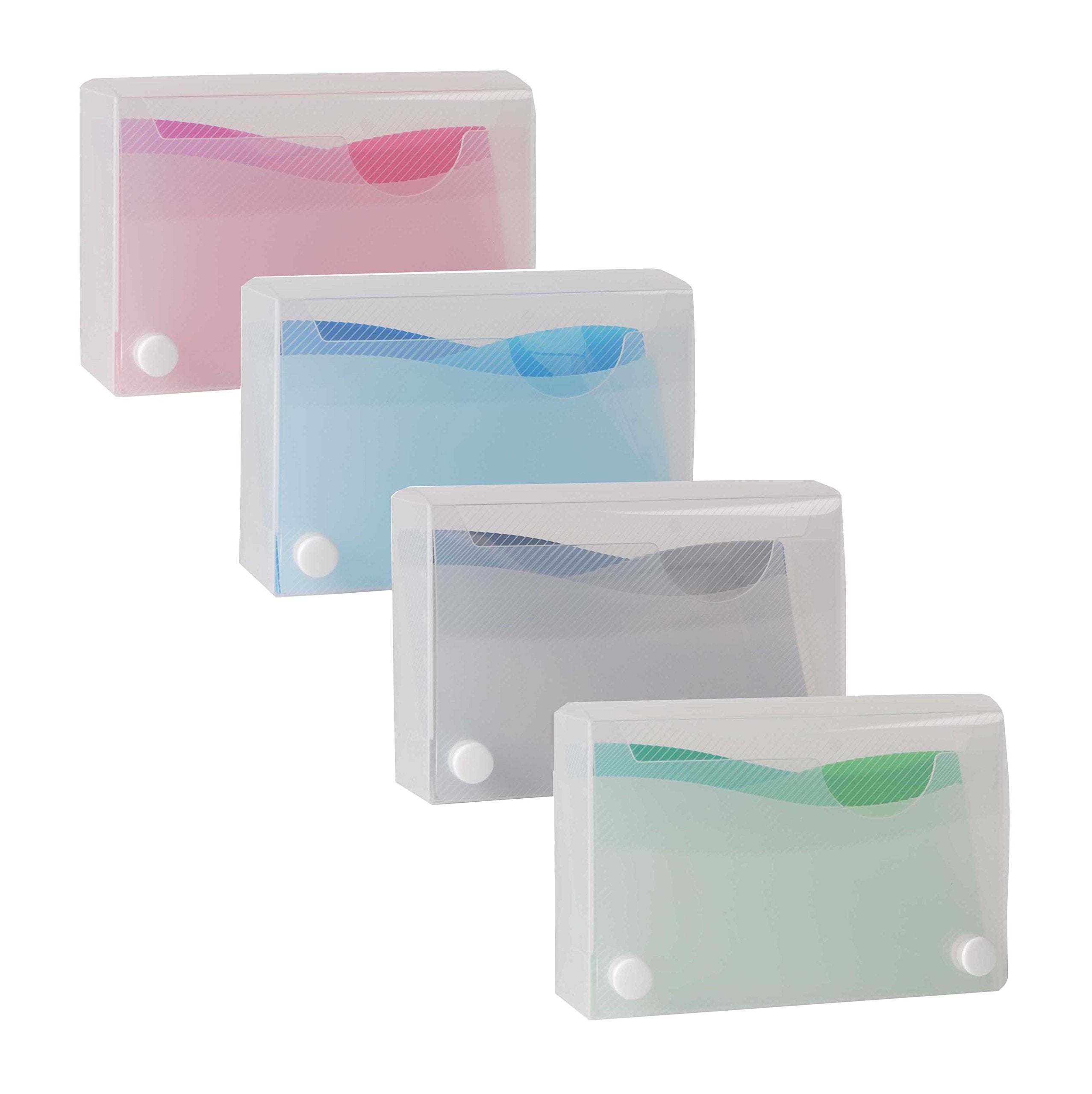 Filexec Products Wave, 3"x 5" Karteikartenetui, 4er-Pack (50484-2028)