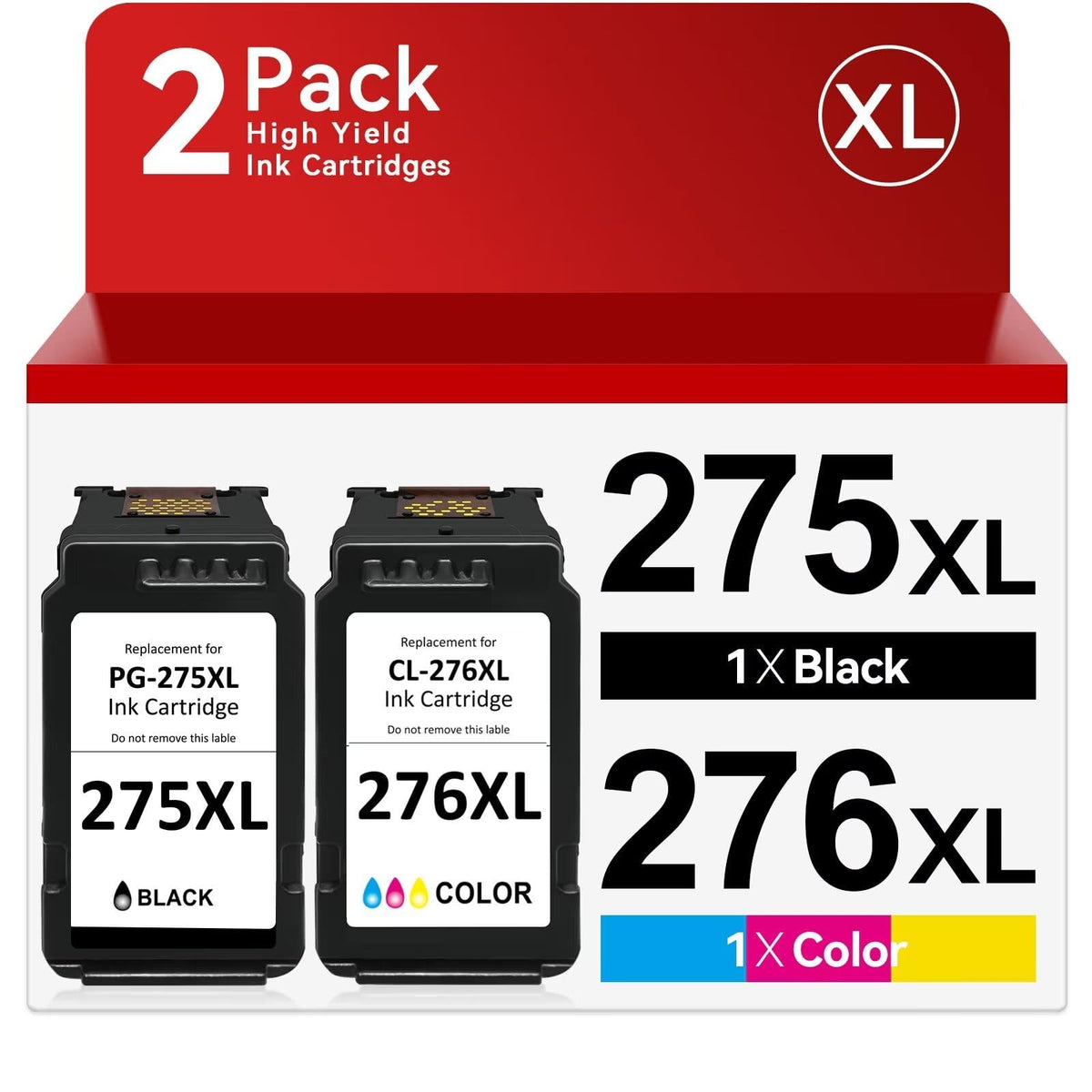 PG-275XL/CL-276XL Compatible for Canon Ink 275 and 276 PG-275XL CL-276XL for Canon 275 and 276 Ink Cartridges for Canon PIXMA TS3522 TS3500 TR4720 TR4700 TR4722 TS3720 TS3722 Printer