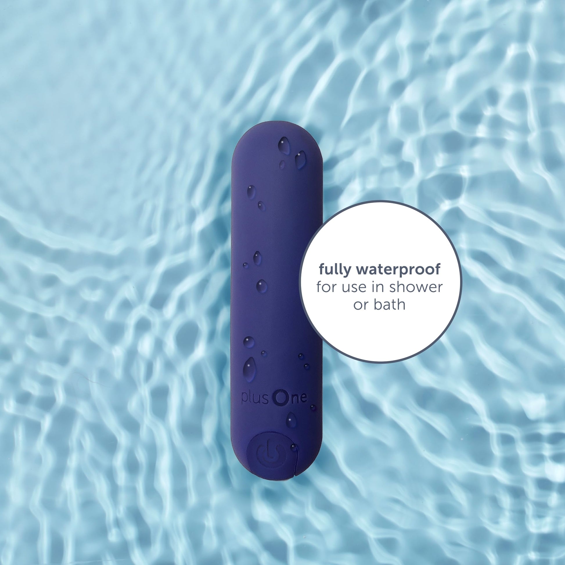 plusOne Bullet Vibrator for Women, Mini Vibrator Made of Body-Safe Silicone, Fully Waterproof, USB Rechargeable, Sex Toy Personal Massager with 10 Vibration Settings, Purple
