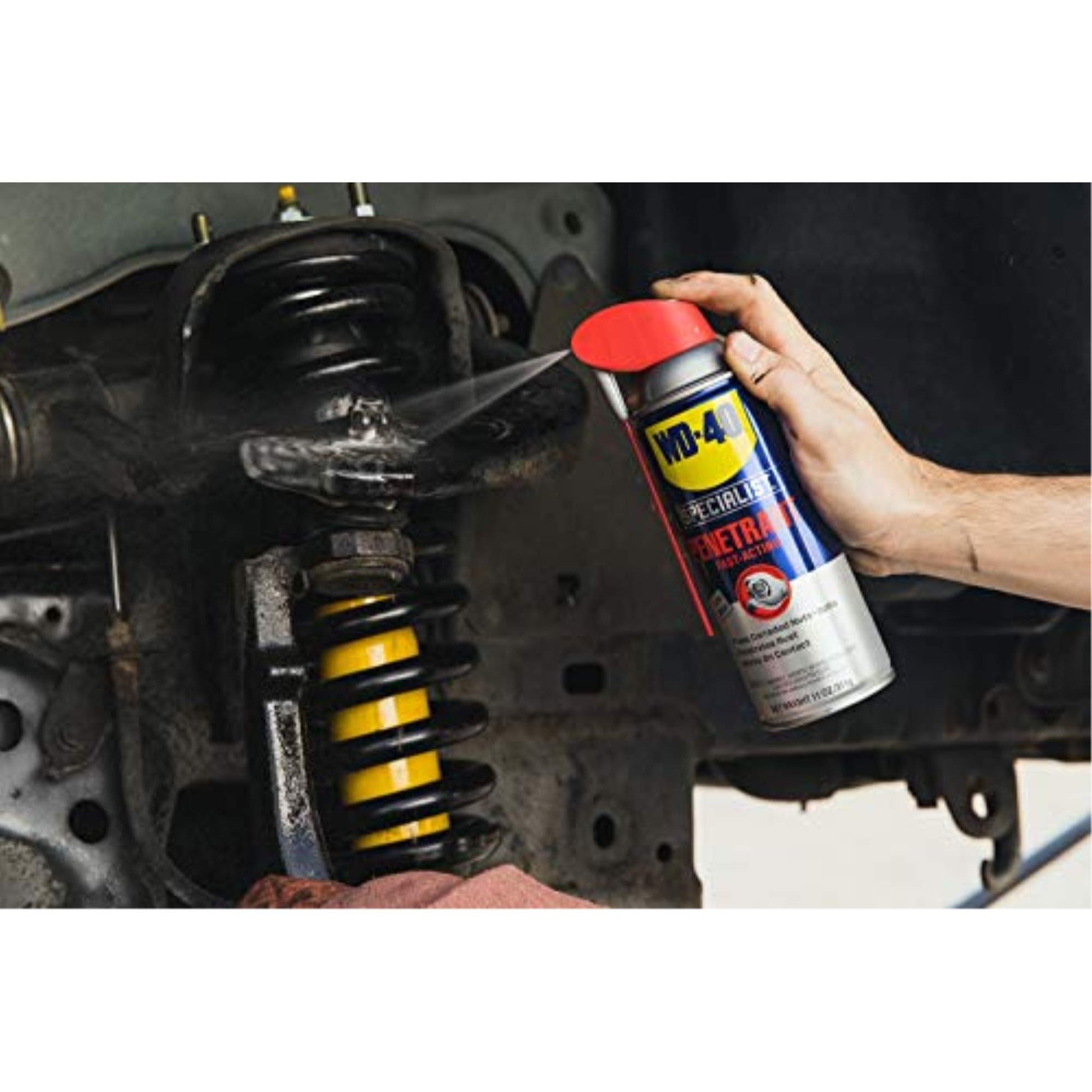 WD-40 Specialist Penetrant with Smart Straw, Penetrant for Metal, Rubber and Plastic Threads, Locks and Nuts, Industrial Strength Fast-Acting Formula, 11 Oz.
