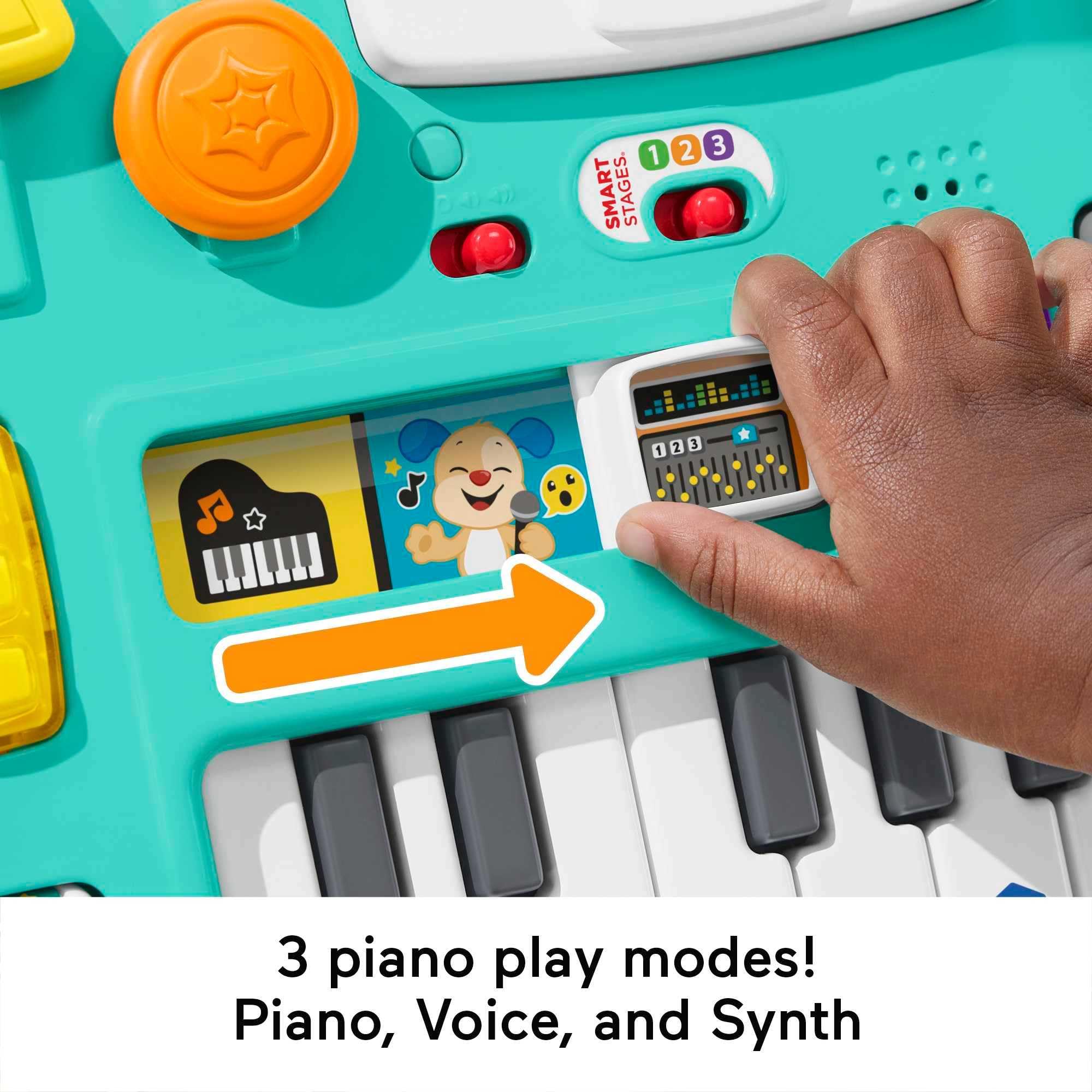Fisher-Price Laugh & Learn Baby & Toddler Toy Mix & Learn DJ Table Musical Activity Center with Lights & Sounds for Ages 6+ Months