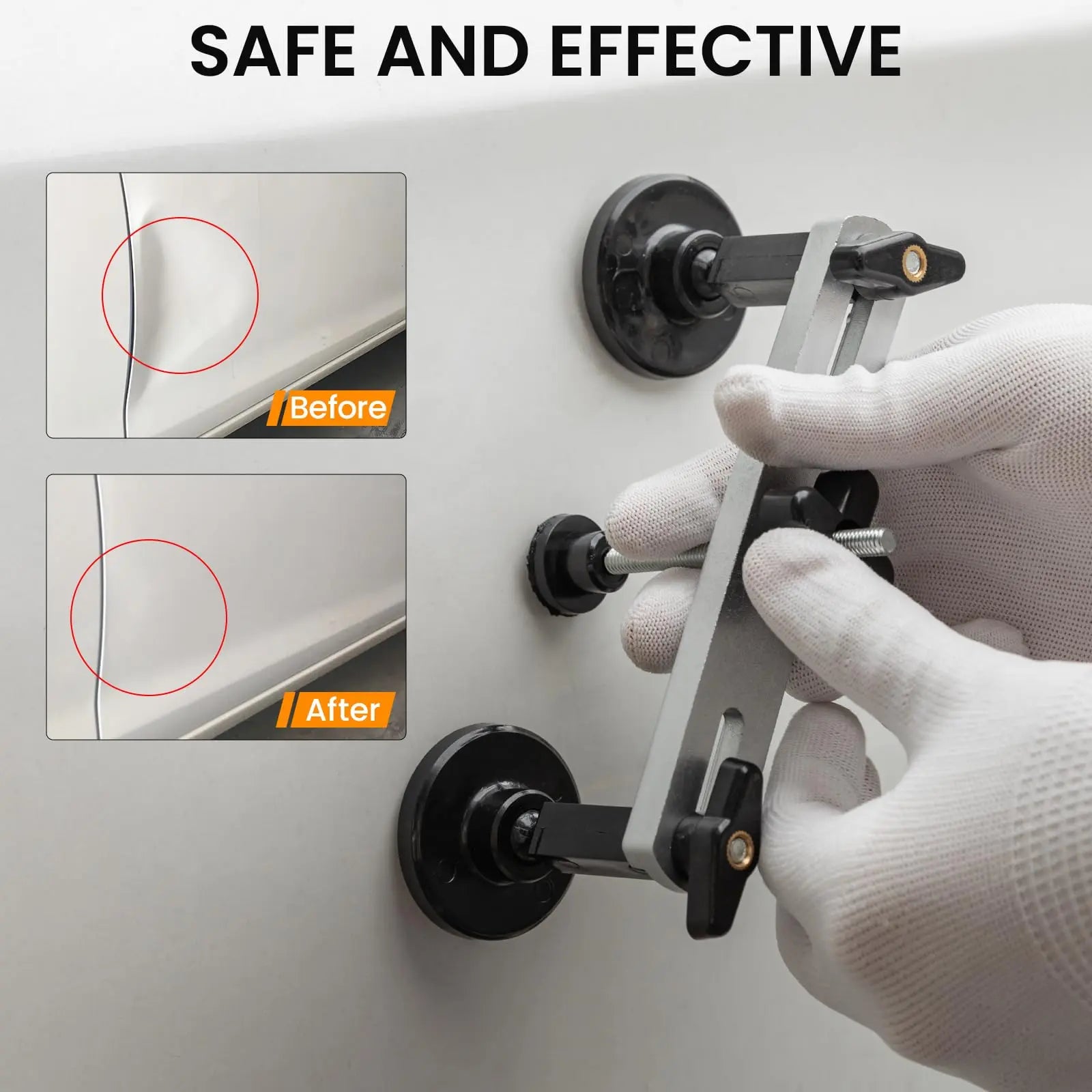 Car Dent Puller Kit, 135 PCS Paintless Dent Removal Kit, Car Dent Repair Kit with Slide Hammer 2 in 1 T-bar, Golden Lifter, Bridge Puller, Suction Cup, Dent Remover Tool for Car Hail Damage DIY Repair