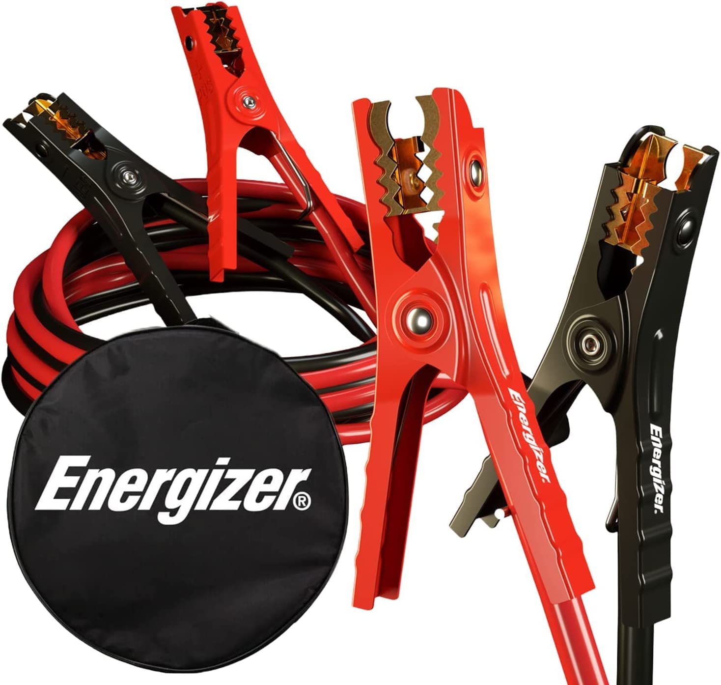 Energizer Überbrückungskabel für Autobatterie, Hochleistungs-Starthilfekabel zum Starten leerer oder schwacher Batterien mit Tragetasche (3,6 m (10-Gauge)