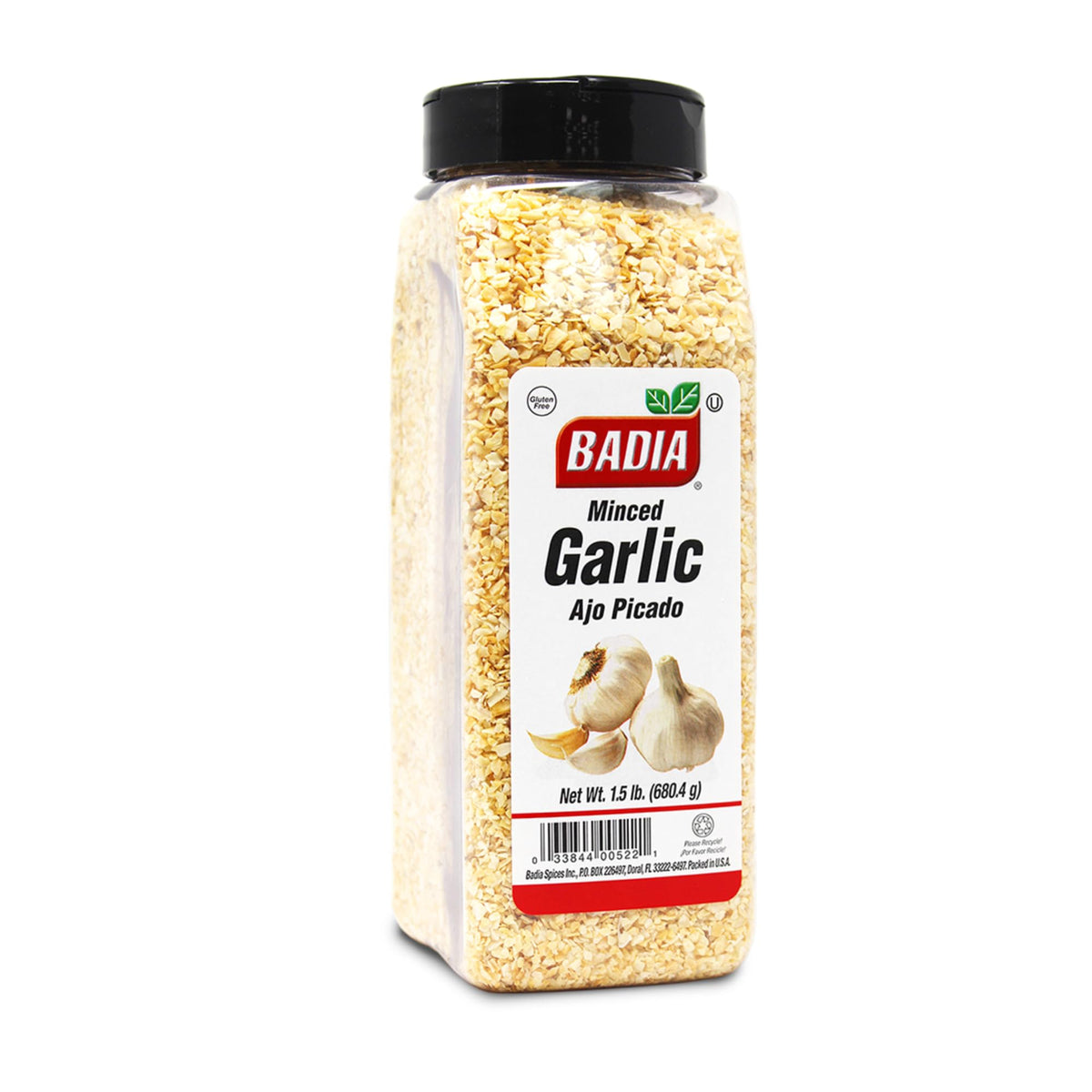 Badia Knoblauch gehackt, 680 g – Rein natürlich, gentechnikfrei, dehydriertes Knoblauchgewürz