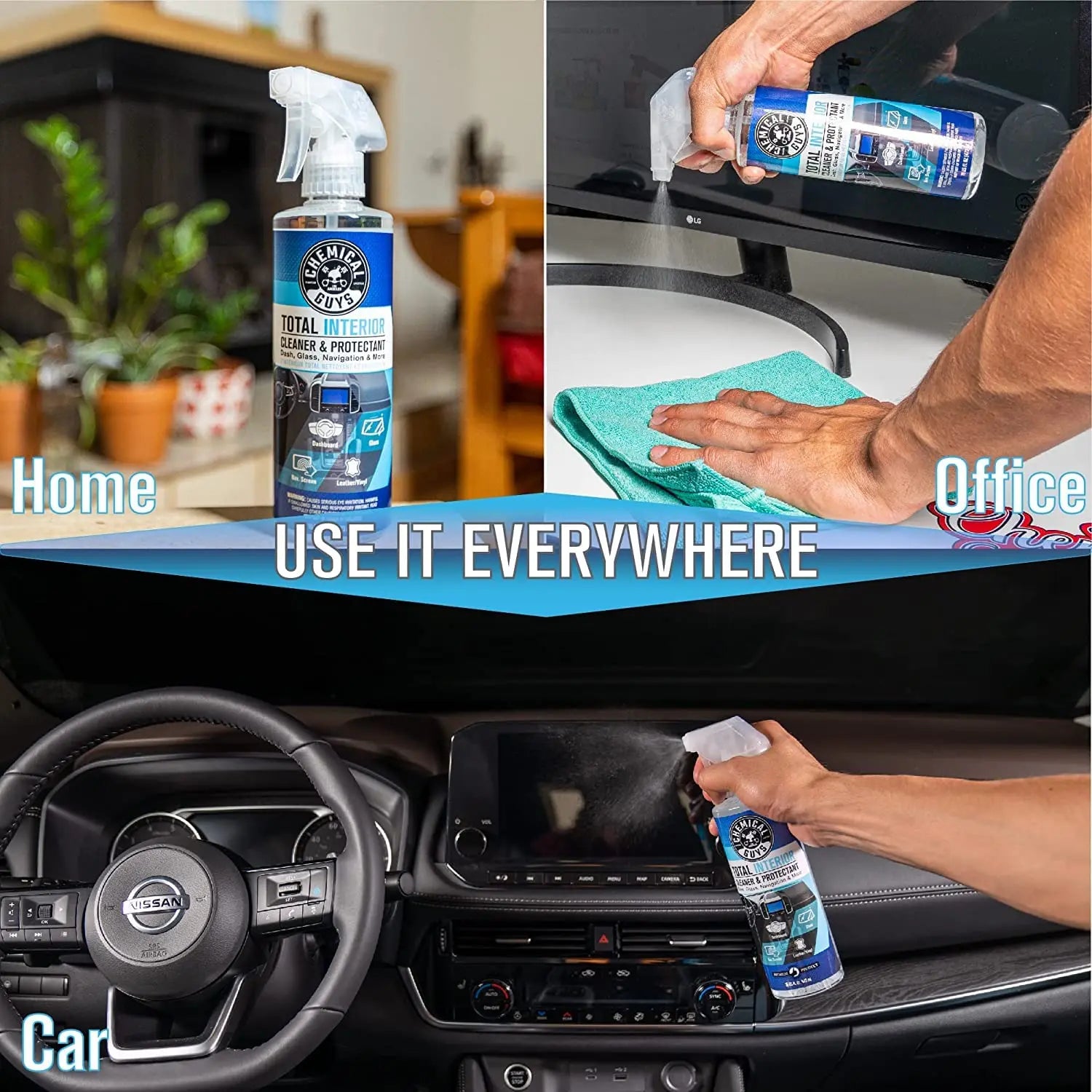 Chemical Guys HOL357 Clean & Shine Car Wash Starter Kit - Safe for Cars, Trucks, Motorcycles, SUVs, Jeeps, RVs & More (7 Piece Set, Including 3 16 oz. Car Detailing Chemicals)