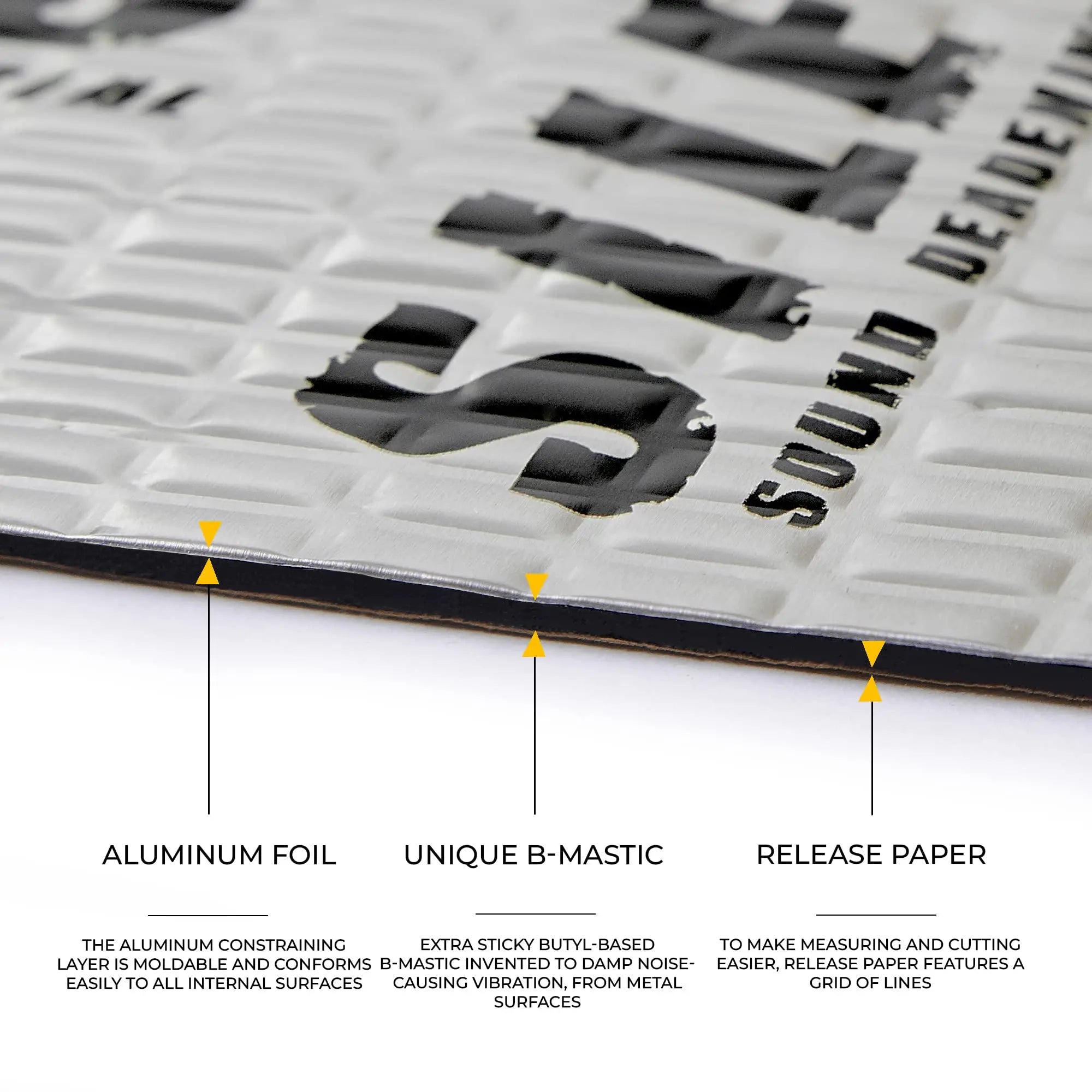 Siless 80 mil (2mm) 36 sqft (3.4 sqm) Car Sound Deadening mat - Butyl Automotive Sound Deadener - Noise Insulation and Vibration Dampening Material (36 sqft)
