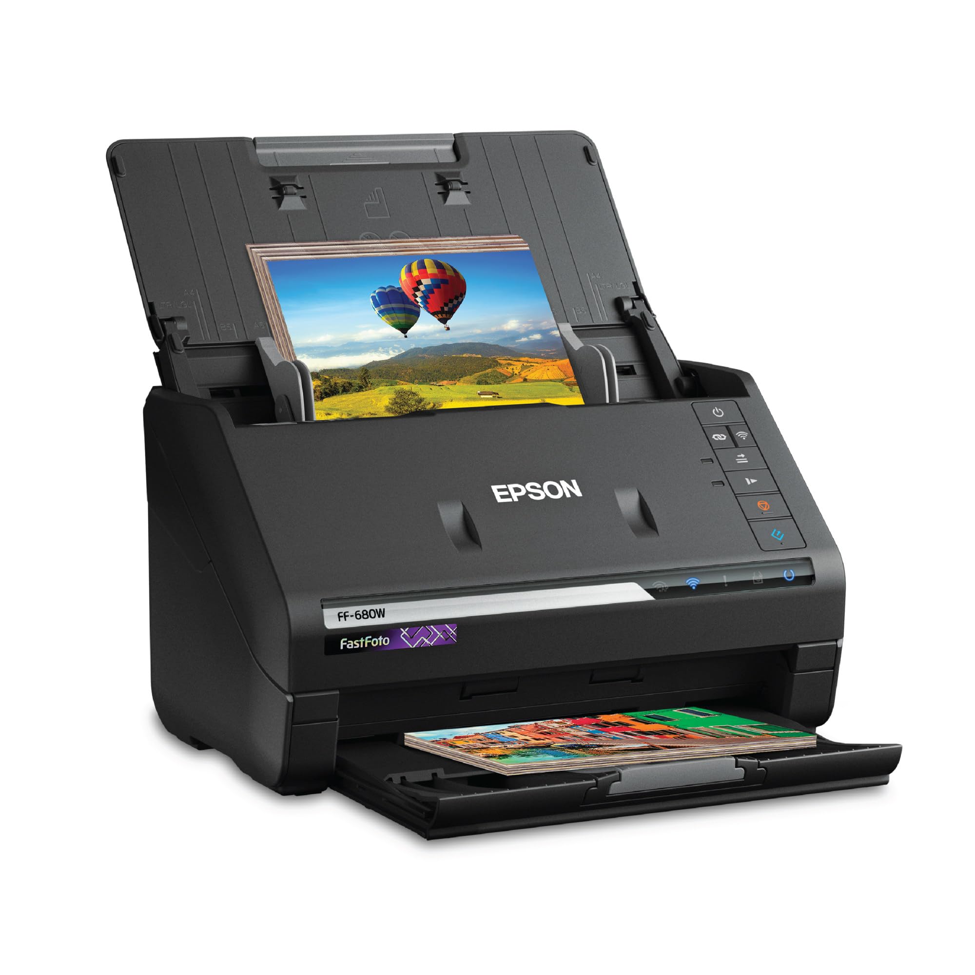 Epson FastFoto FF-680W Kabelloser Hochgeschwindigkeits-Foto- und Dokumentenscanner, Schwarz