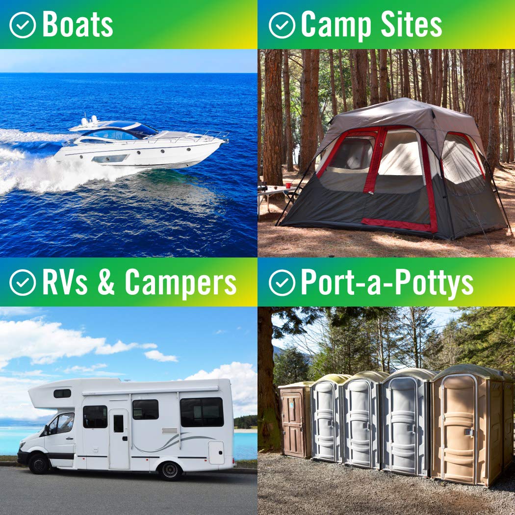 Boat and RV Toilet Paper, Septic Safe Quick Dissolving Tissue, 12 Single Rolls, Biodegradable 2-Ply for Marine, Travel, and Camper Systems, Camping Tank-Safe Bulk Pack