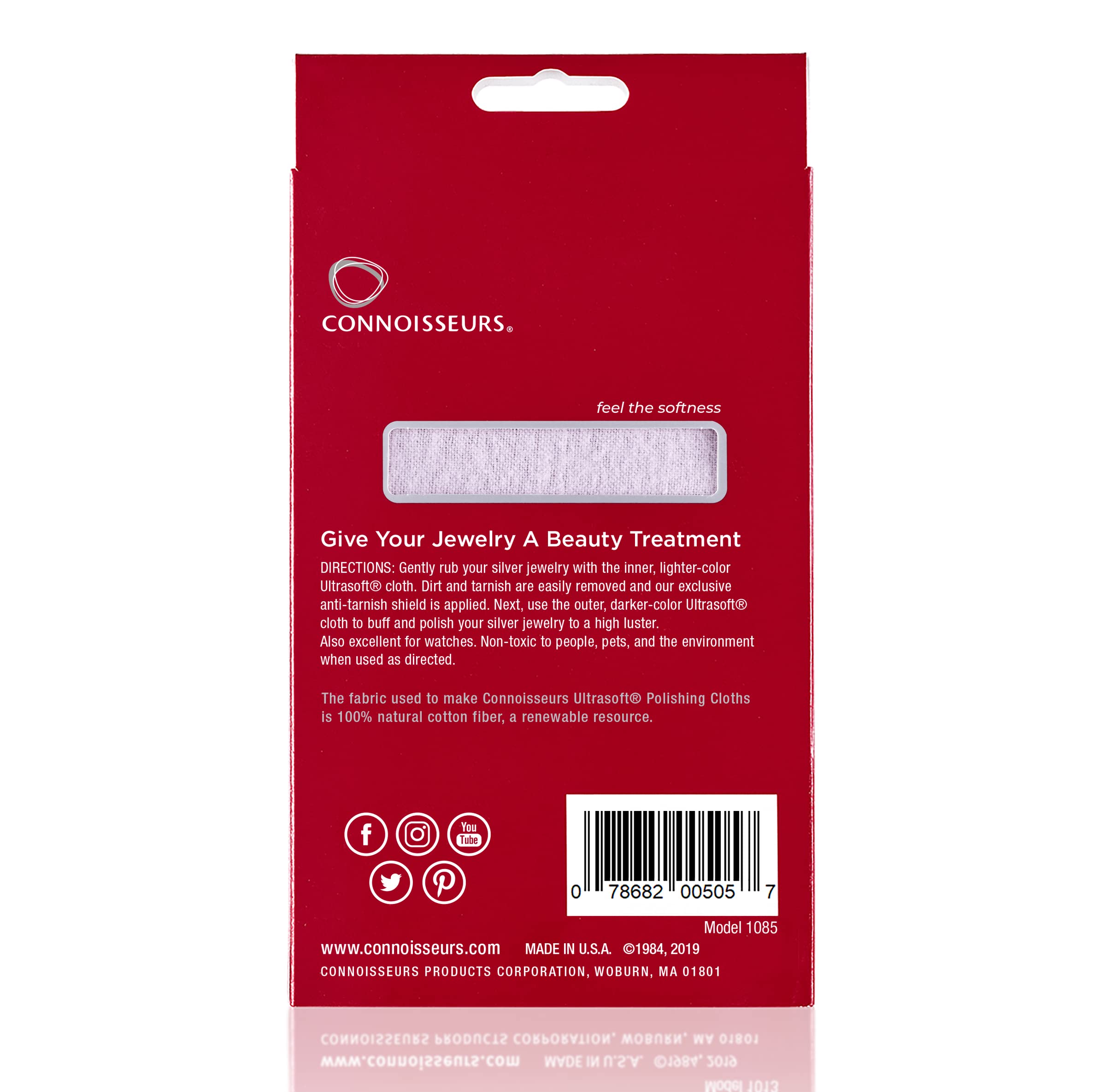 CONNOISSEURS Premium Edition Extra Large Polishing Cloth for Silver Jewelry - Ultrasoft Fabric with Anti-Tarnish Formula - 14x14 Inches