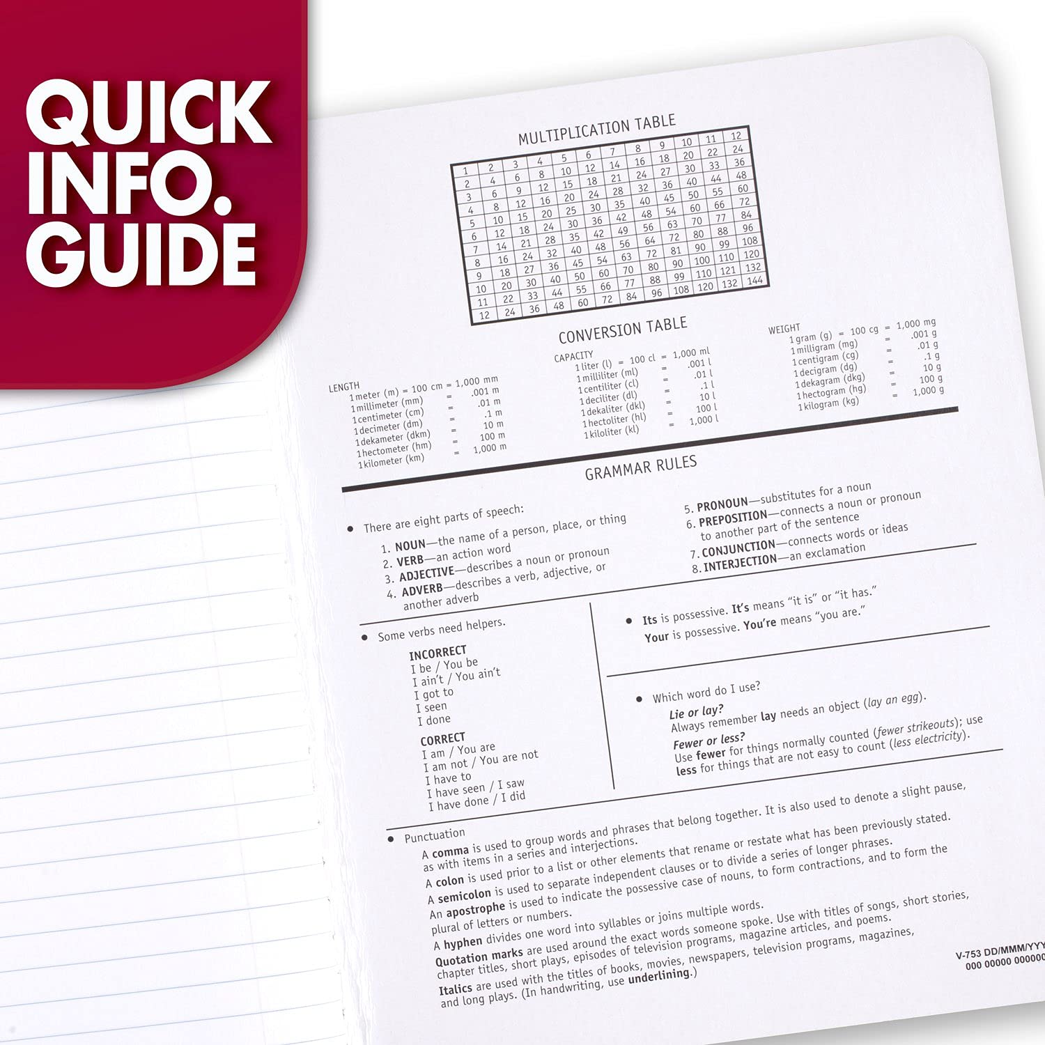 Mead Composition Notebook, 3 Pack, Wide Ruled Paper, 7-1/2" x 9-3/4", 100 Sheets per Comp Book, Black Marble (38301)