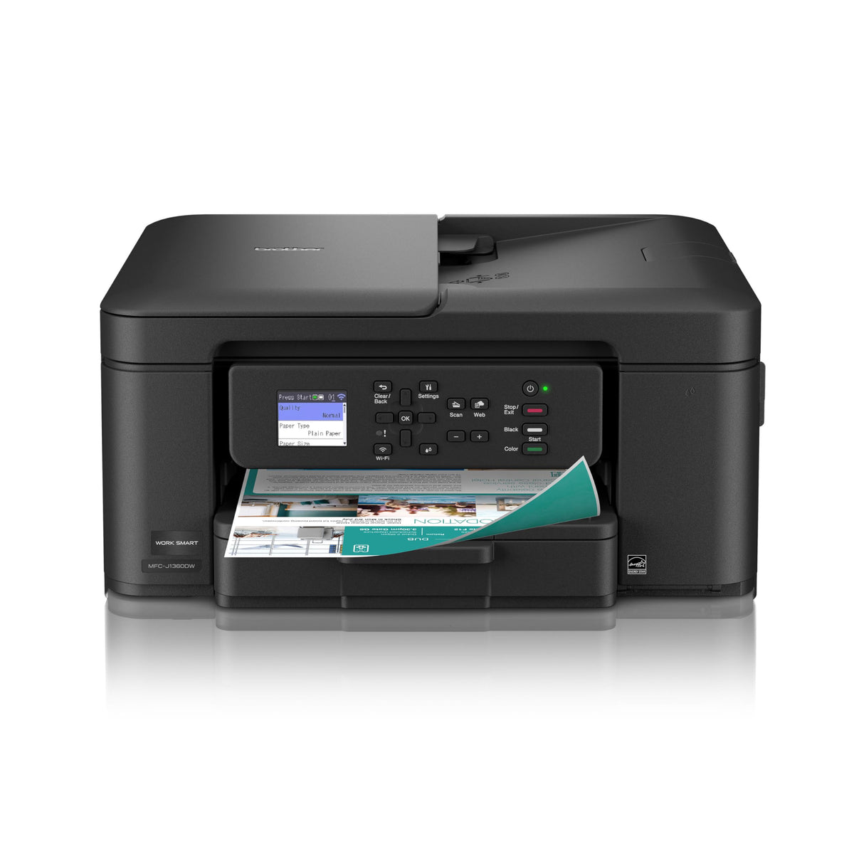 Brother Work Smart 1360 Wireless Color Inkjet All-in-One Printer with Automatic Duplex Printing and 1.8" Color Display | Includes Refresh Subscription Trial(1) (MFC-J1360DW) (Uses LC501 Series Inks)