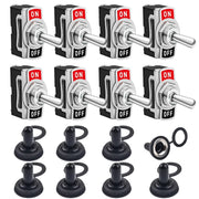 COROTC Toggle Switches, 8 Pack 2 Pin ON Off SPST Car Rocker Switches, 20A 12V Heavy Duty Waterproof Toggle Switch