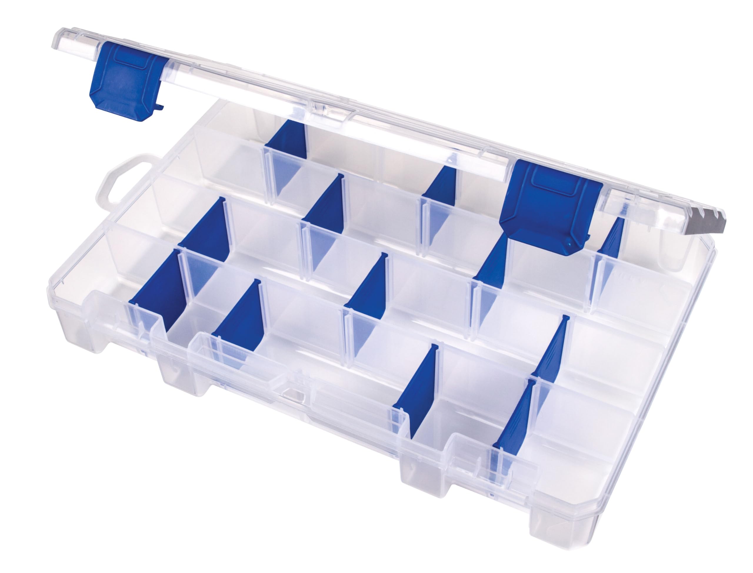 Flambeau Outdoors 4007 Tuff Tainer Angelgerätebox mit Zerust Rostschutz-Trennwänden – Inklusive 12 Trennwänden, 24 Fächern, durchsichtigem Angelköder-Organizer