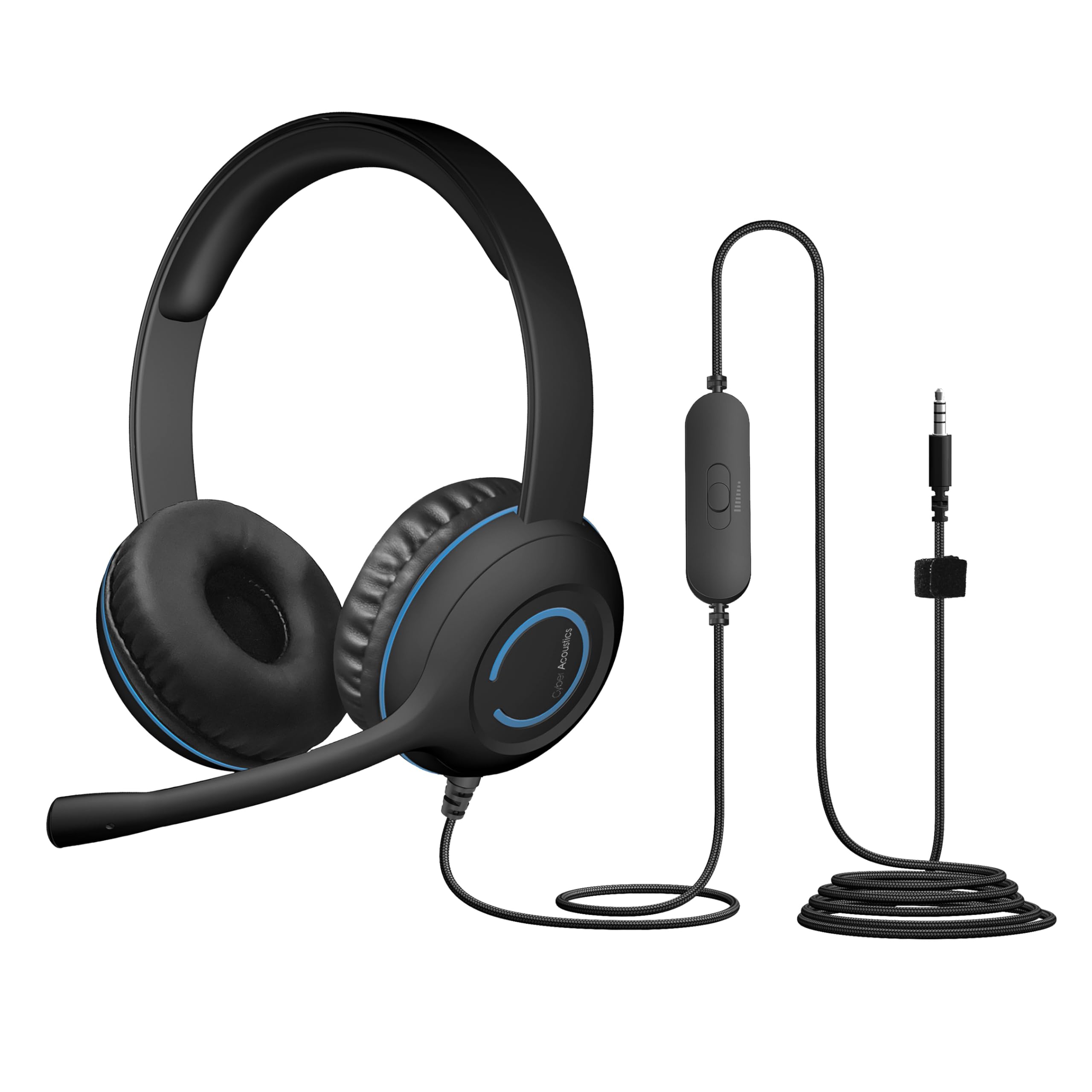 Cyber Acoustics 3.5mm Stereo Headset (AC-5002) - Durable, Crisp, and Clear Communication in Classrooms and at Home