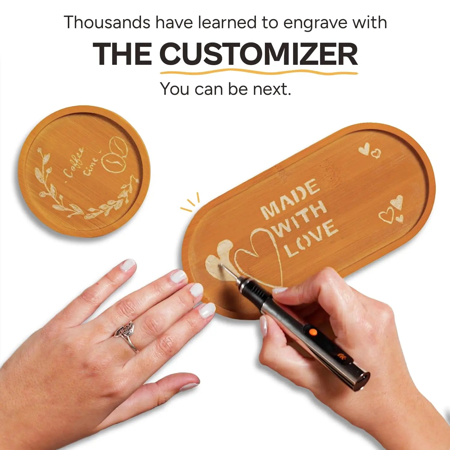 Resparked Customizer Engraving Pen (Formerly Culiau): Ultimate Cordless Portable Tool for Artists & DIYers - Engrave 50+ Surfaces - Beginner Friendly - Rechargeable - Free 30 Bits & Mastery Guide