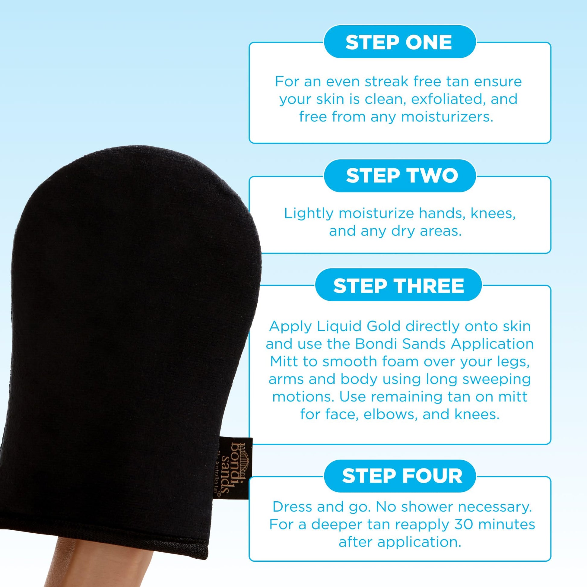 Bondi Sands Self-Tanning Mitt | Reusable Applicator Glove Evenly Applies Self-Tanner for a Natural, Bronzed, Streak-Free Appearance | Includes 1 Mitt