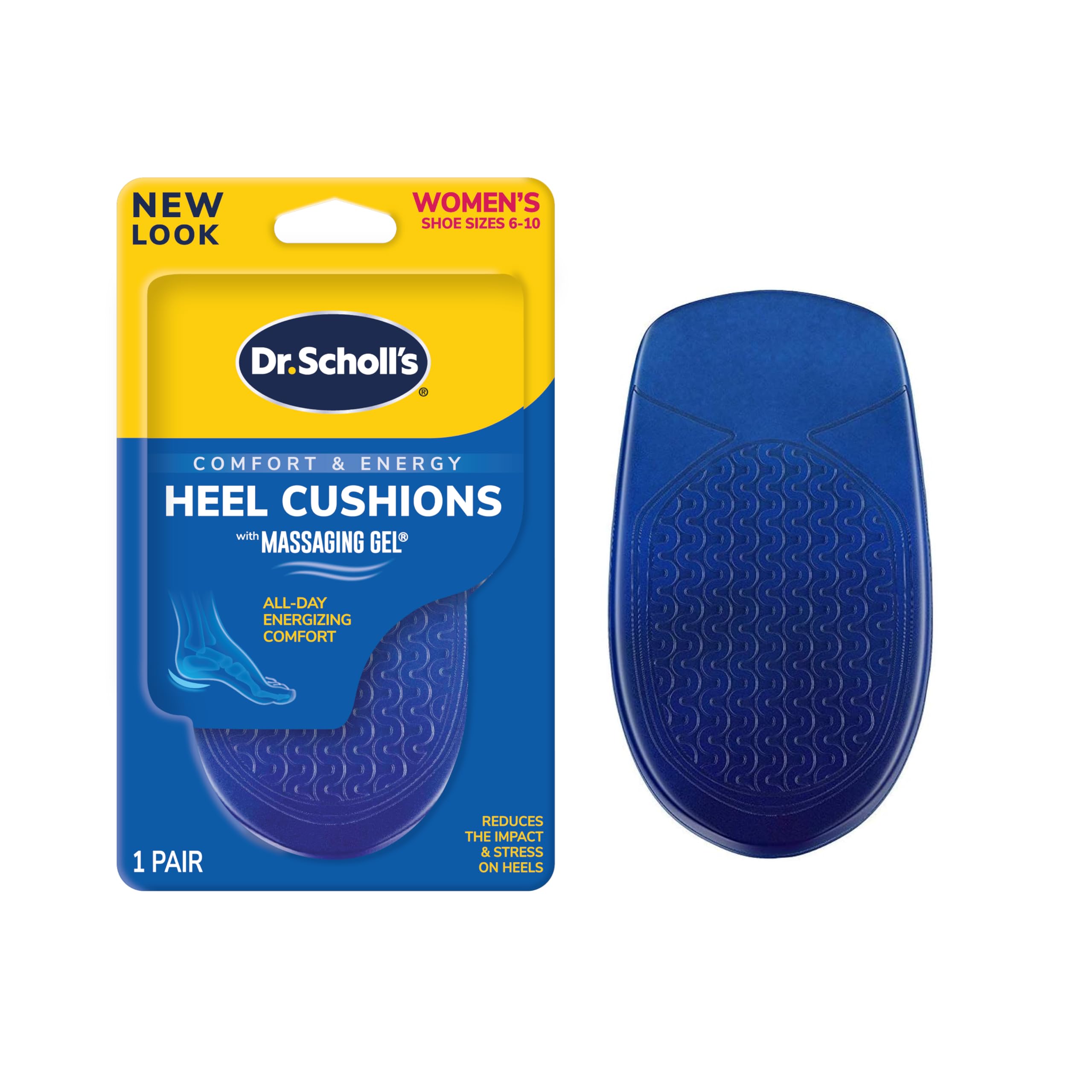 Dr. Scholl's Fersenkissen mit Massaging Gel Advanced // Ganztägige Stoßdämpfung und Polsterung zur Linderung von Fersenbeschwerden (für Damengrößen 39-44, auch für Herrengrößen 42-47 erhältlich)