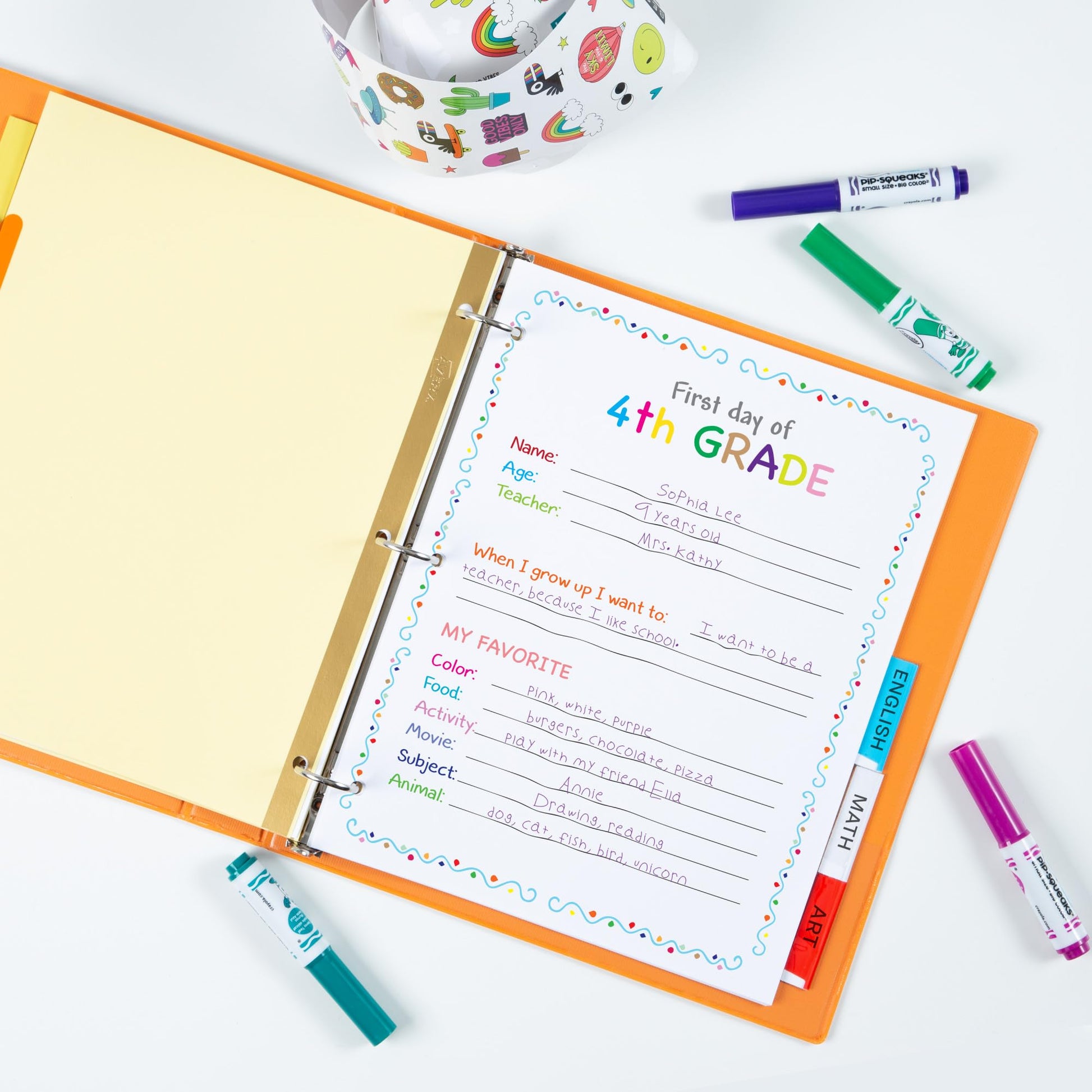 Avery Binder Dividers - 5-Tab Insertable Multicolor Big Tabs for Binders, 6 Sets of Dividers (11109)