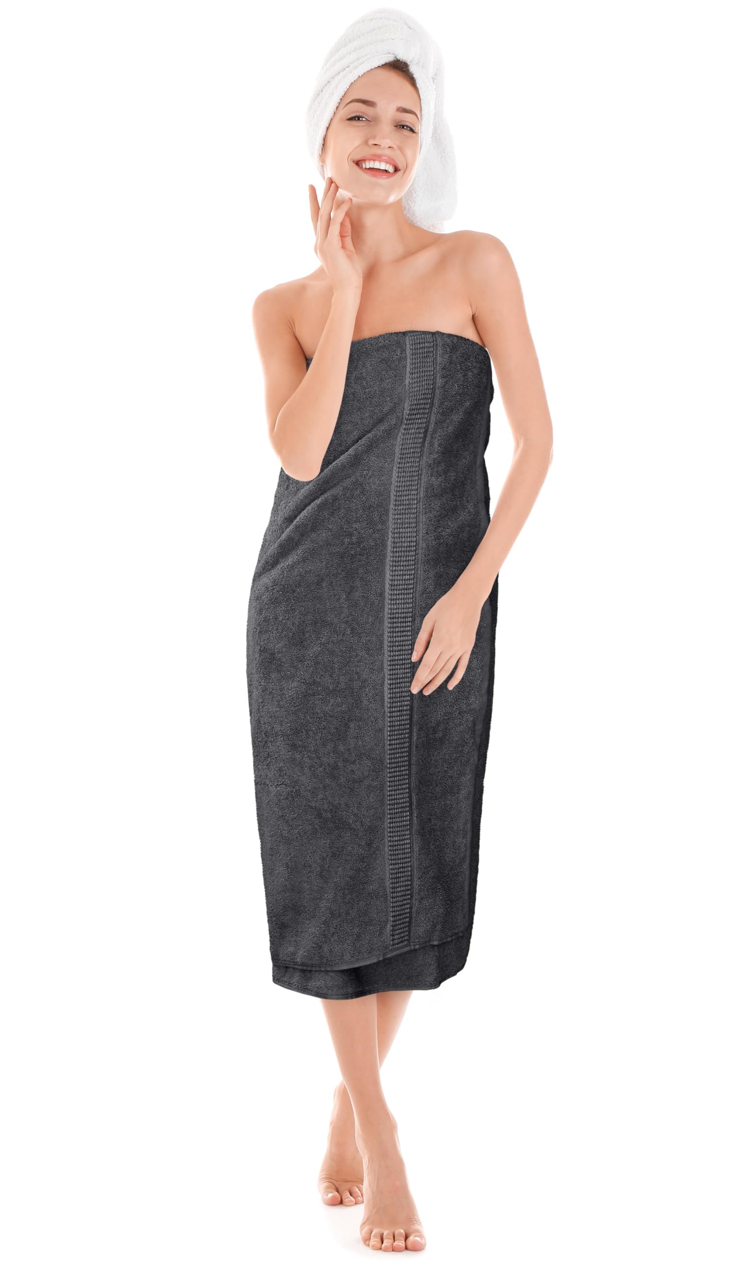 Utopia Towels Luxurious Jumbo Bath Sheet 2 Piece, 600 GSM, 35 by 70 Inches, 100% Ring Spun Cotton, Highly Absorbent and Quick Dry Extra Large Bath Towel, Super Soft Towel, Grey