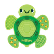 Nuby Teethe N' Pop Sensory Play Teether - Baby Teething Toy - 3+ Months - Turtle