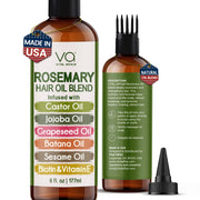 VITAL AFFAIR Blend Of Pure Rosemary Oil For Hair Growth With Castor, Batana, Jojoba Oil-Infused With Biotin & Vitamin E-Blend of Effective Hair Oils for Hair Growth-Strengthening Treatment 6 Fl Oz