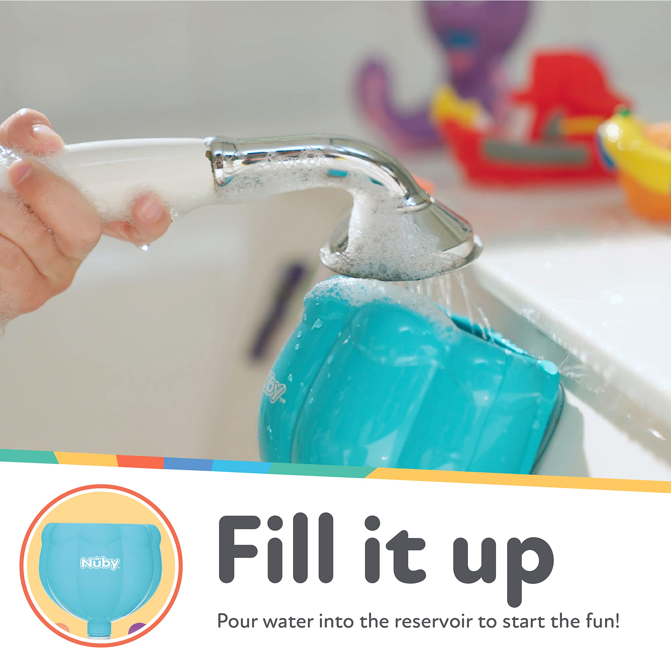 Nuby Wacky Waterworks Pipes Bath Toy - Baby Bathtub Toy with Interactive Features for Cognitive Development