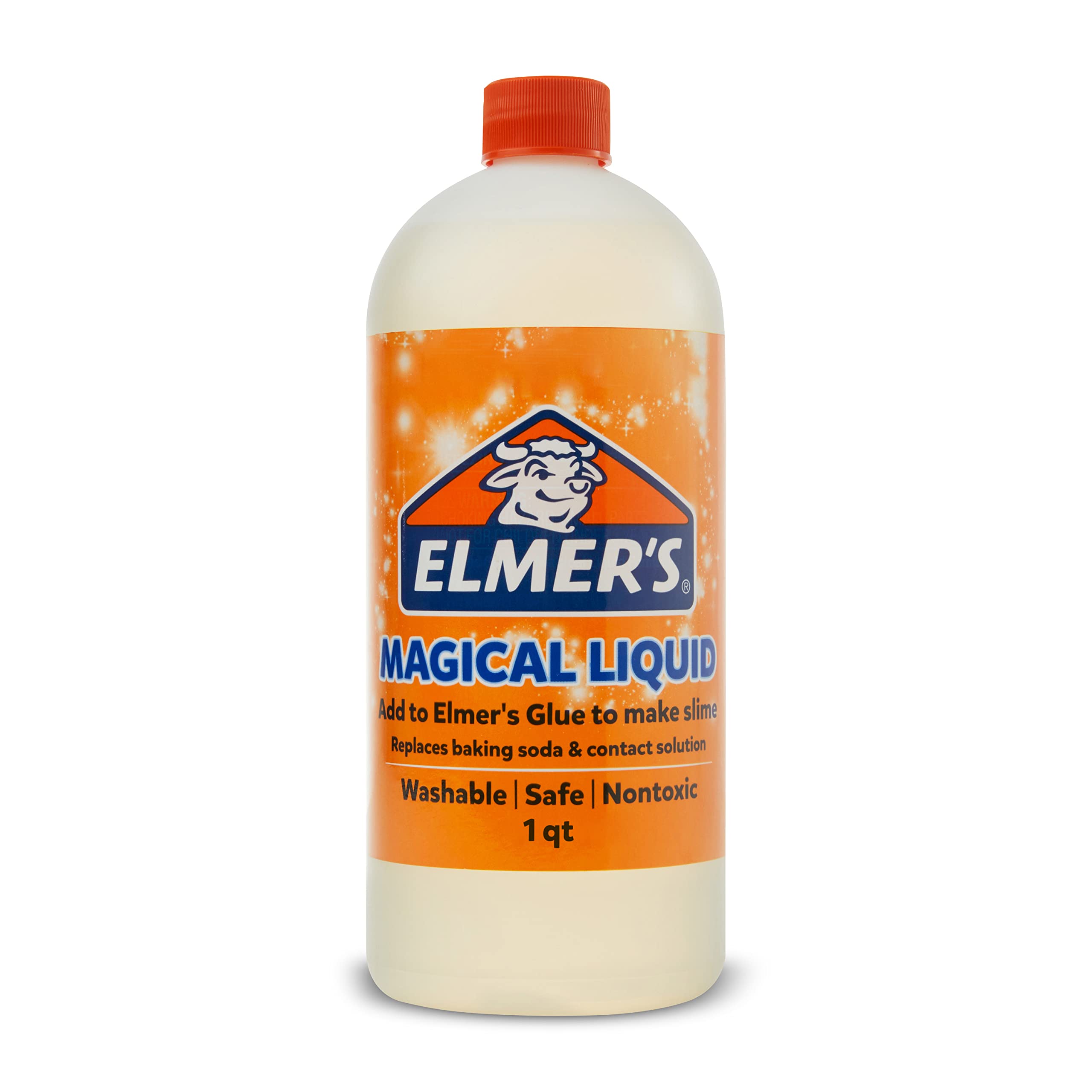 Elmer's Magical Liquid Schleim-Aktivator-Lösung Verbesserte Formel für doppelte Schleim-Ausbeute Sicher und abwaschbar 1 Quart
