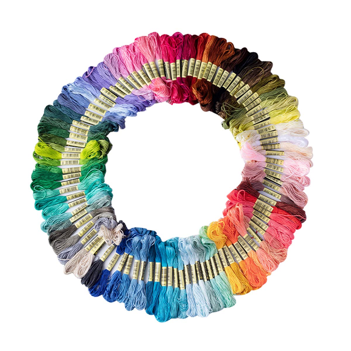 Freundschaftsarmband Schnur 50 Stränge Regenbogenfarben Stickgarn Kreuzstich Stickerei Faden Baumwollgarn Armband Garn, Bastelgarn