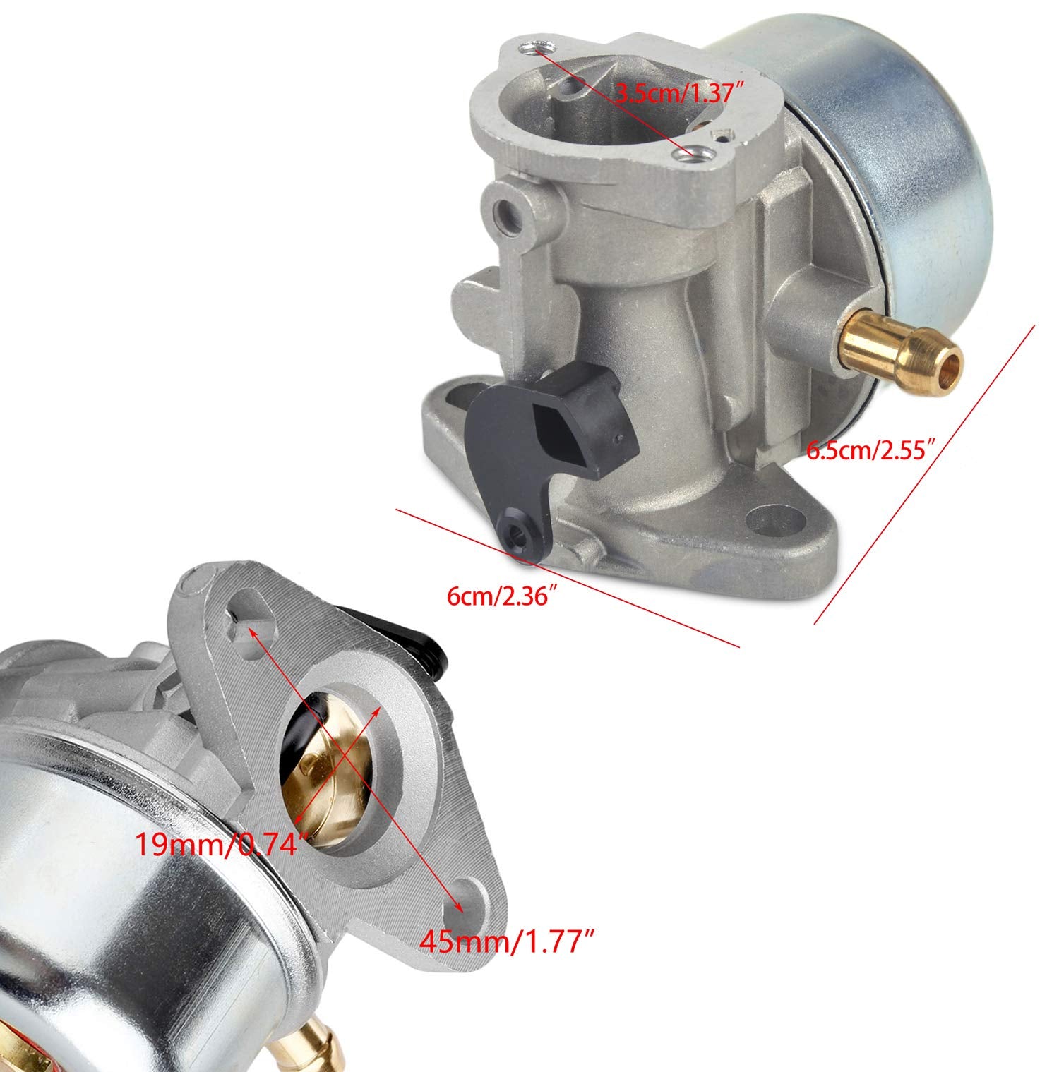 799868 Carburetor Compatible with Briggs & Stratton 498170 799872 694202 497586 498254 790821-14111 Carburetor +795259 Air Filter Cleaner Primer Base By LEIMO