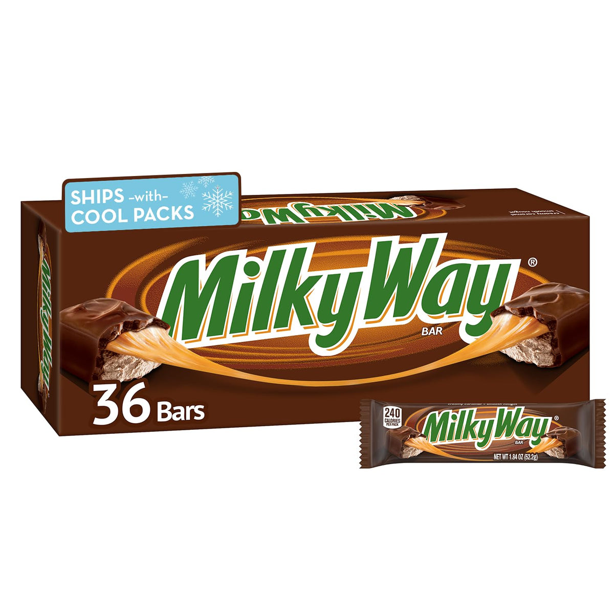 MilkyWay Candy Milchschokoladenriegel Großpackung, Standardgröße, 1,84 oz (36 Stück)