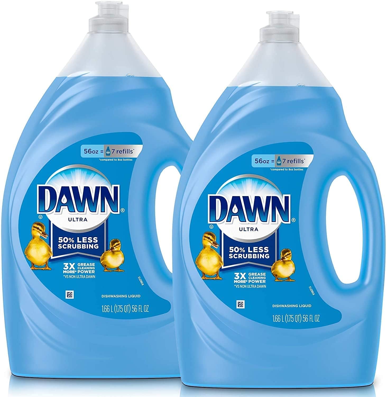 Dawn Spülmittel Ultra, Nachfüllpackung, Spülmittel flüssig, Originalduft, 1,65 Liter (2er-Pack)