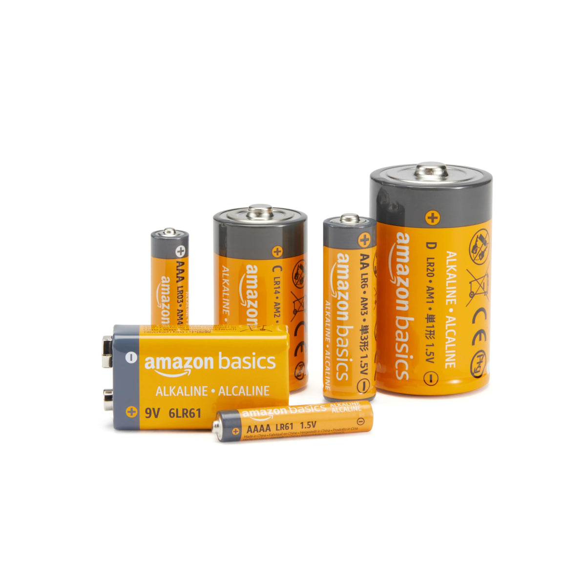 Basics 100-Pack AA Alkaline High-Performance Batteries, 1.5 Volt, 10-Year Shelf Life