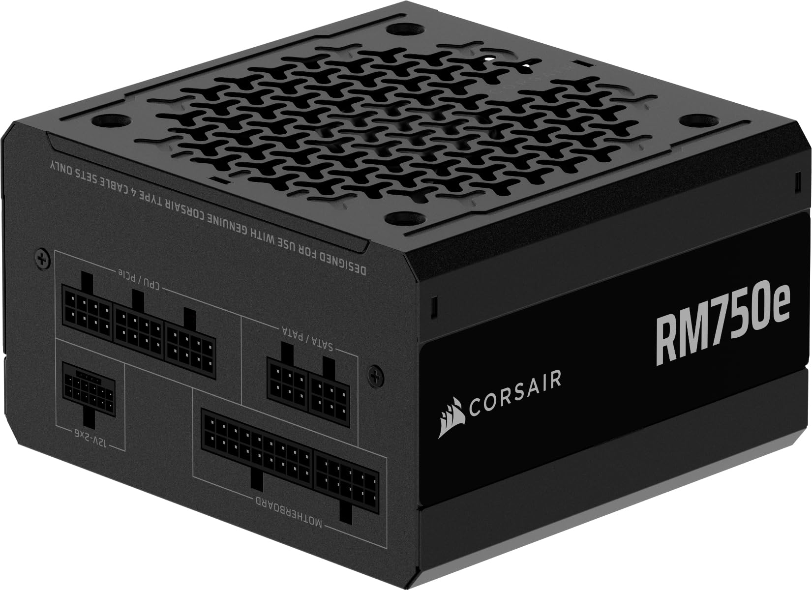 CORSAIR RM750e (2025) Fully Modular Low-Noise ATX Power Supply with 12V-2x6 Cable - ATX 3.1 & PCIe 5.1 Compliant, Cybenetics Gold Efficiency, 105 degreesC-Rated Capacitors, Modern Standby Mode - Black
