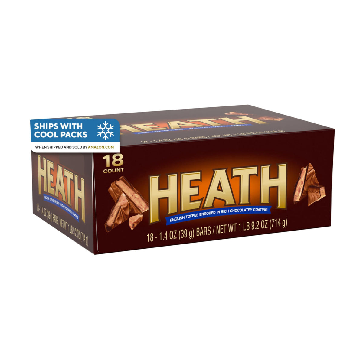 HEATH Schokoladen-Englisch-Toffee-Riegel, 40 g (18 Stück)