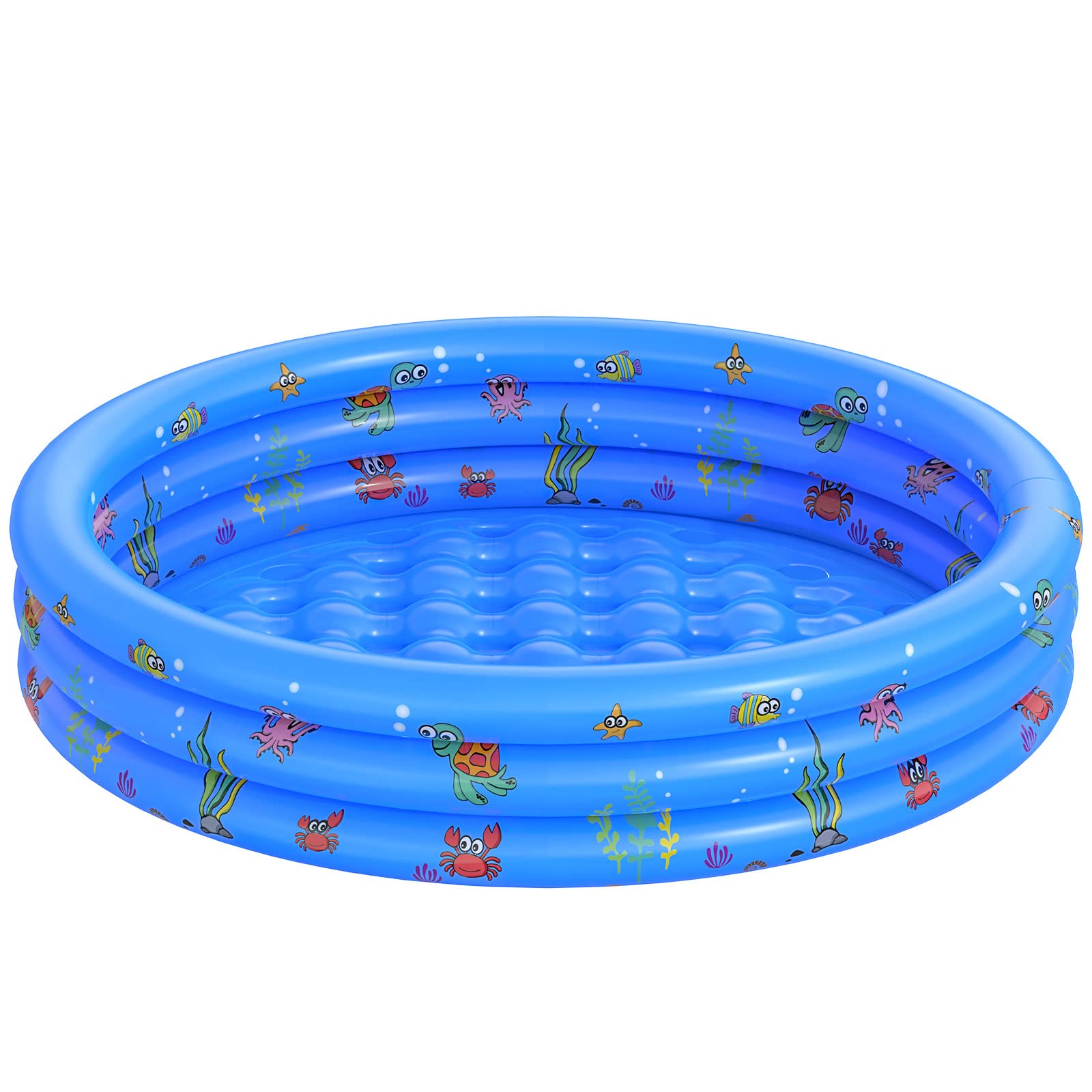 Runder aufblasbarer Baby-Swimmingpool für den Garten, tragbarer aufblasbarer Kinder-Planschbecken, Kiddie-Planschbecken für drinnen und draußen, Wasserspielcenter für Kleinkinder/Mädchen/Jungen