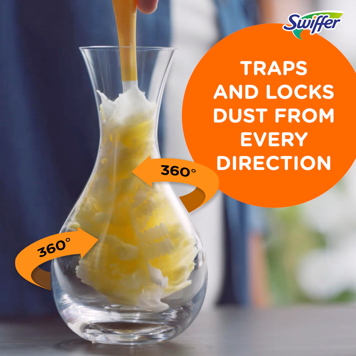 Swiffer Staubmagnet XXL Staubwedel Starter-Kit mit ausziehbarem Stiel (90 cm) und 3 Nachfüllern
