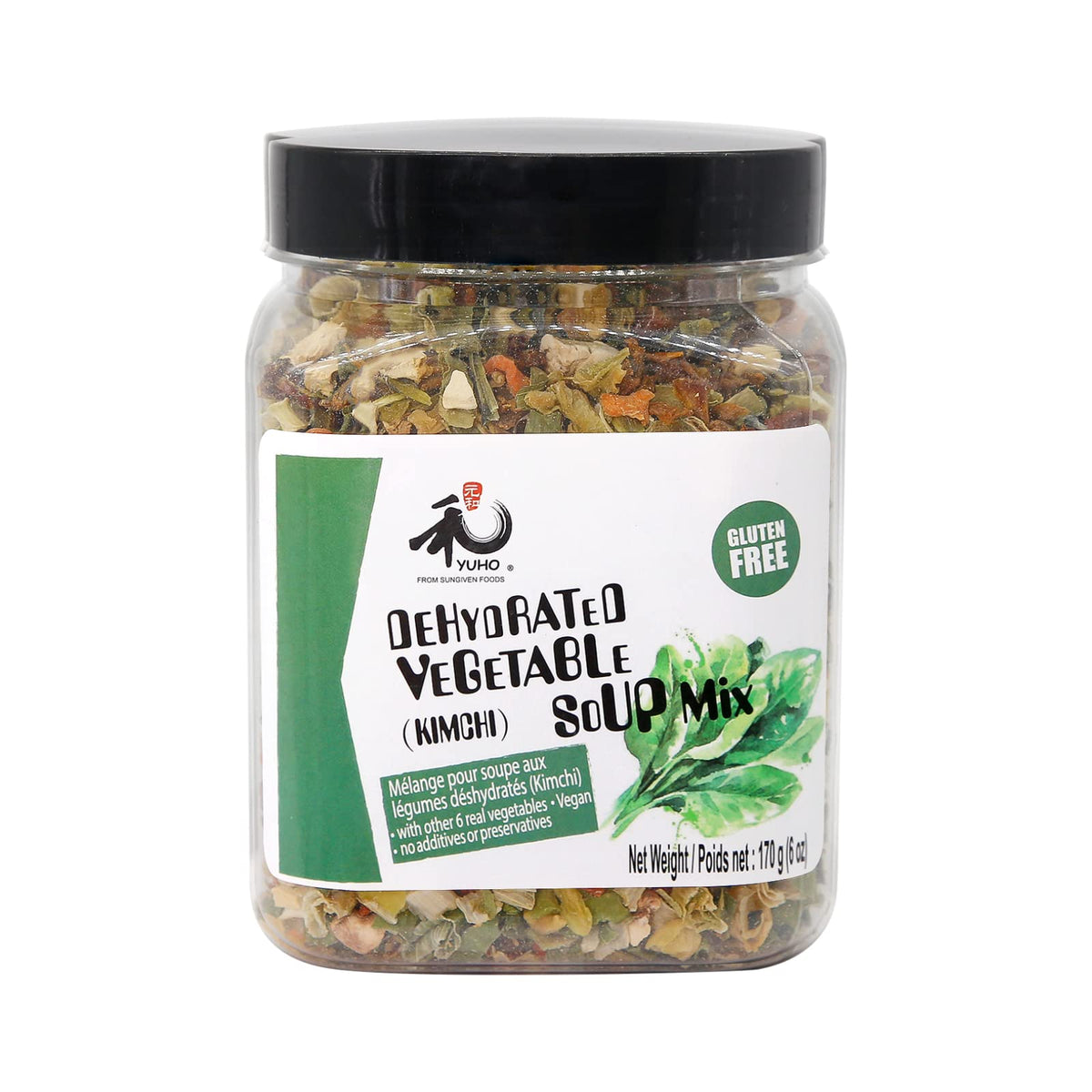YUHO Ramen Toppings Getrocknete Kimchi-Gemüseflocken Rein Natürlich Gluten- und Allergenfrei 6 OZ