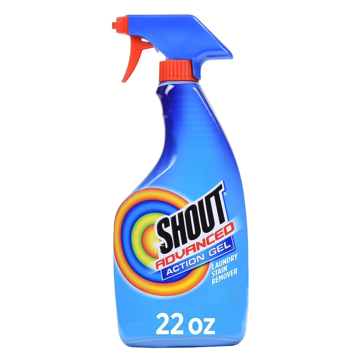 Shout Advanced Wäsche-Fleckenentferner Gel für Kleidung, löst hartnäckige, eingetrocknete und schwierige Flecken – 650ml Spray