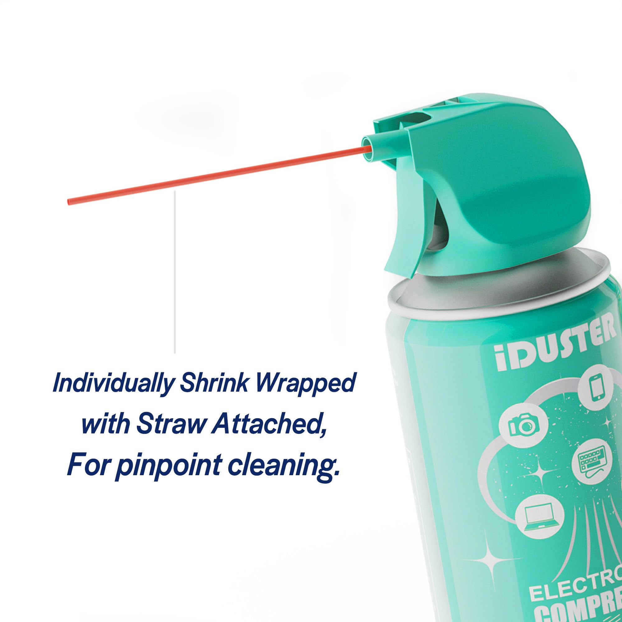 Compressed Canned Air Duster for Computer - iDuster Disposable Electronic Keyboard Cleaner for Cleaning Duster, 2PCS(3.5oz)
