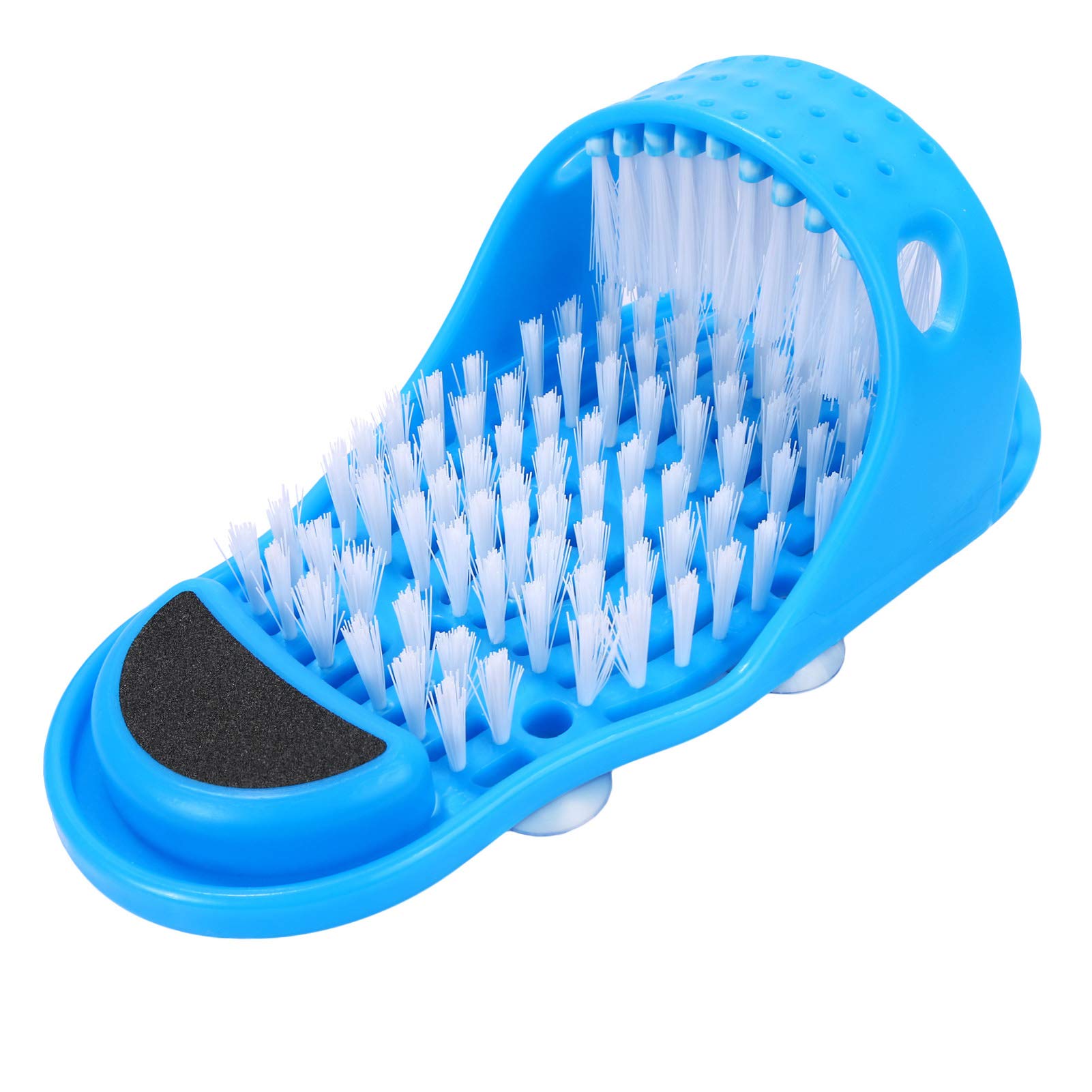 Evermarket Magic Feet Cleaner Einfacher Fußschrubber Fußdusche Spa Easy Feet Reinigungsbürste Peeling-Fußmassage-Slipper (Blau)