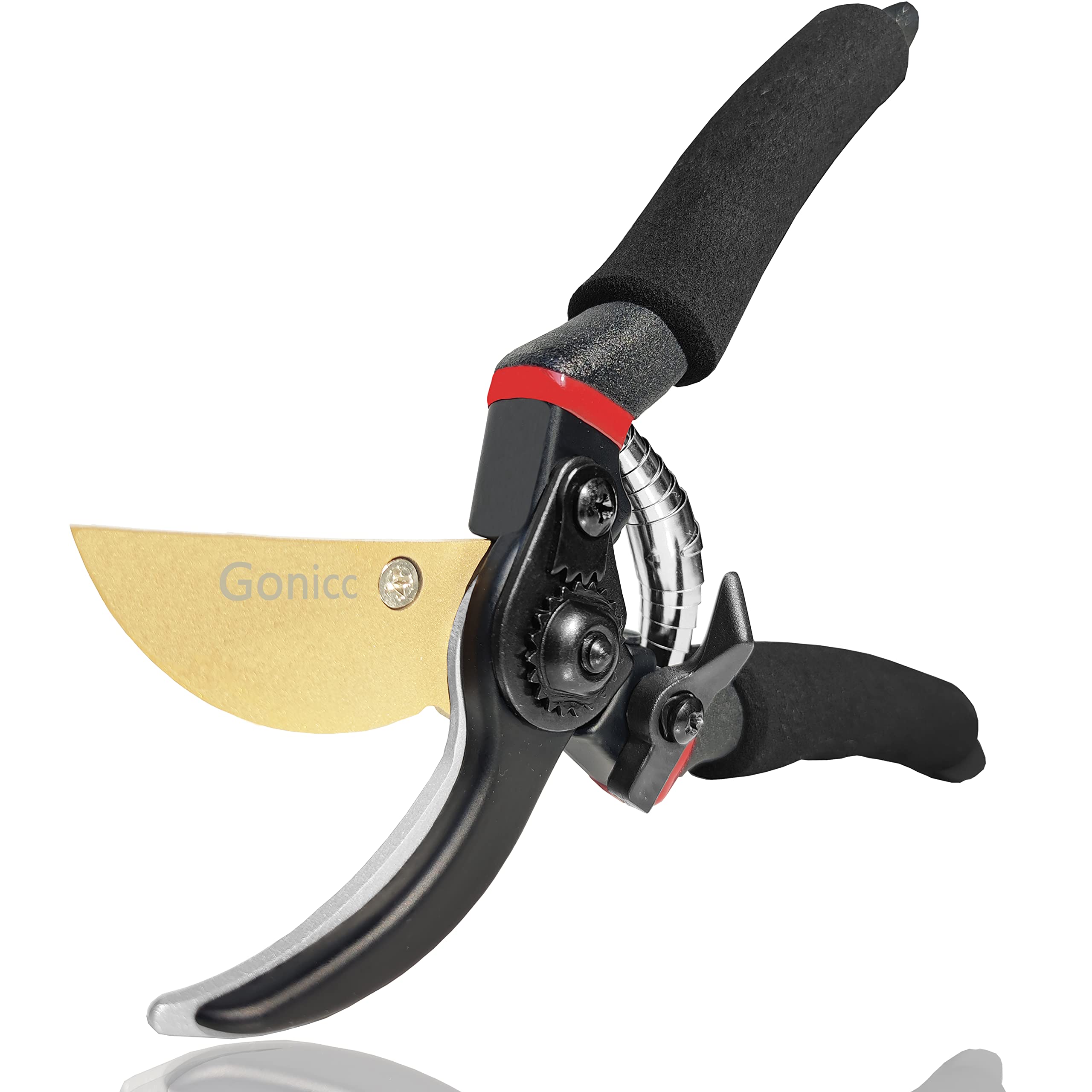 gonicc 8" Professionelle Premium Titanium Bypass Gartenschere (GPPS-1003), Handschere, Gartenschere.