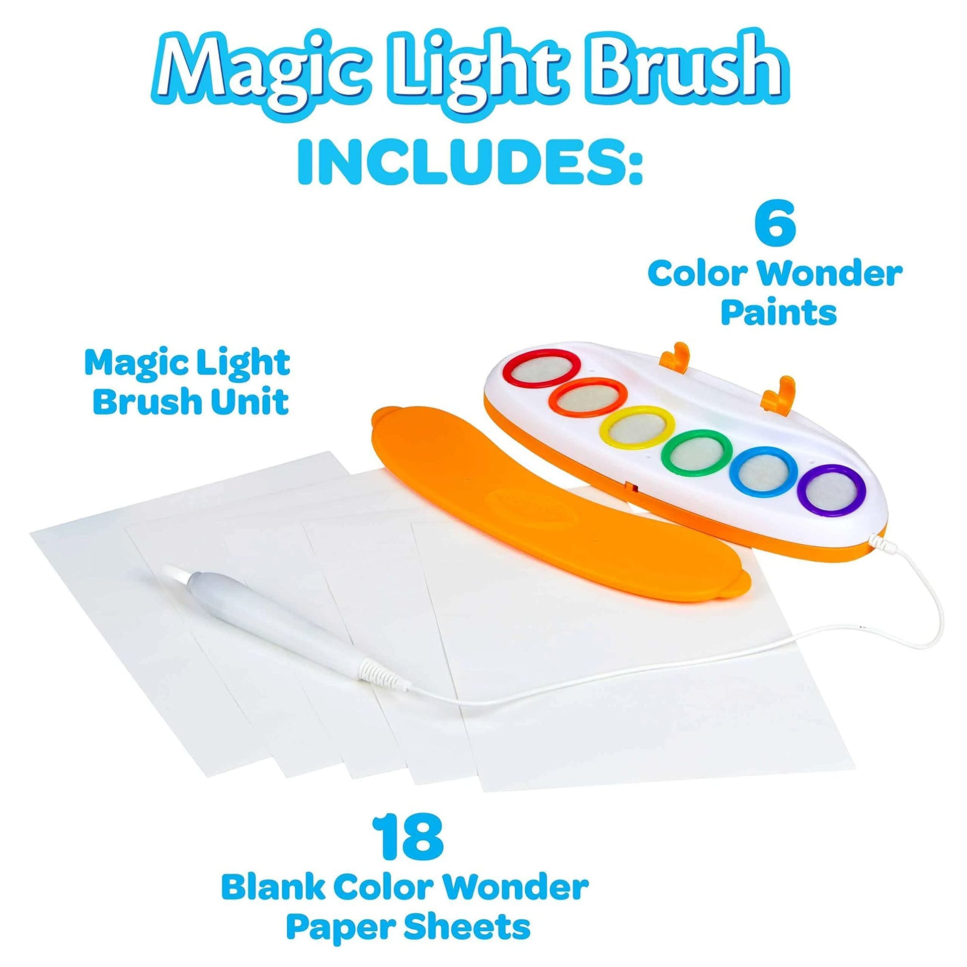 Crayola Color Wonder Magic Light Brush, Mess Free Painting Station for Kids, Gift for Kids, Toddler Toys & Activities, Ages 3, 4, 5