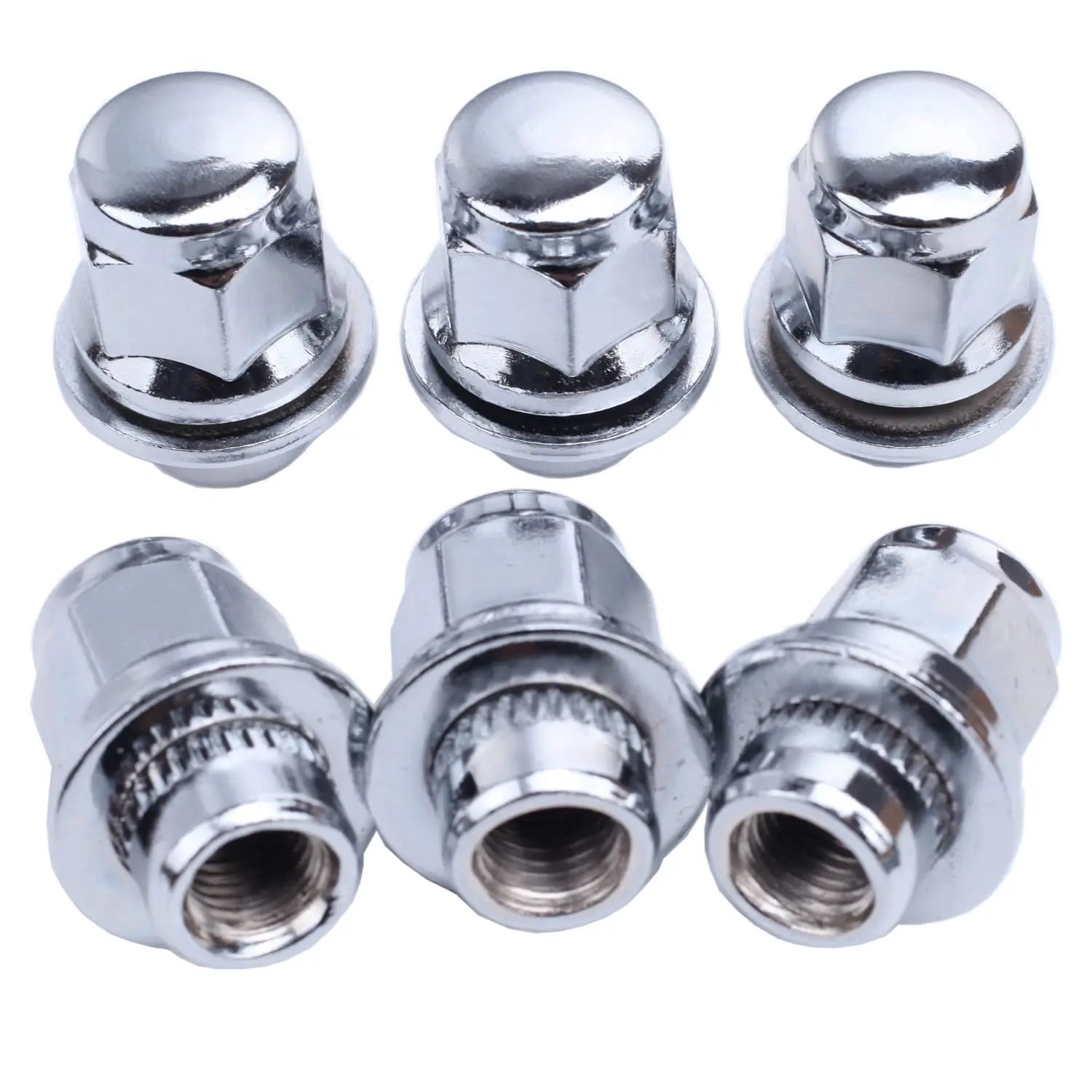 12x1.5 Lug Nuts 20 Pcs Chrome Closed End Mag Style Lug Nuts with Washer 13/16" (21mm) Hex Compatible with Toyota Camry/Corolla/Tacoma Lexus