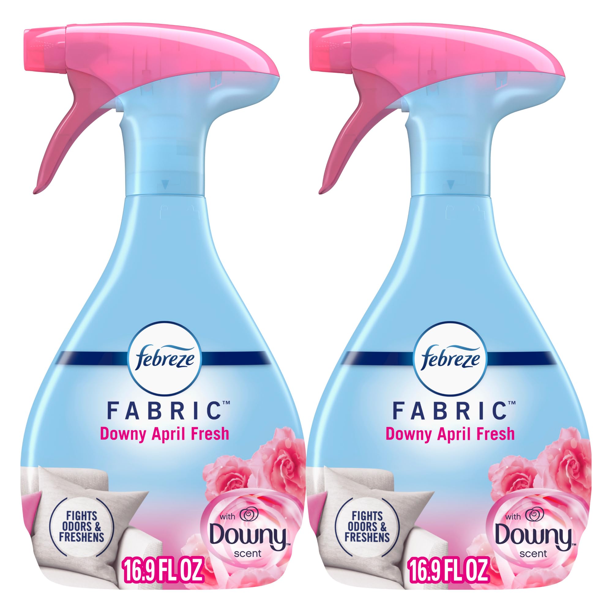 Febreze Geruchsentfernender Textilerfrischer, Downy Aprilfrisch, 500 ml, 2er-Pack