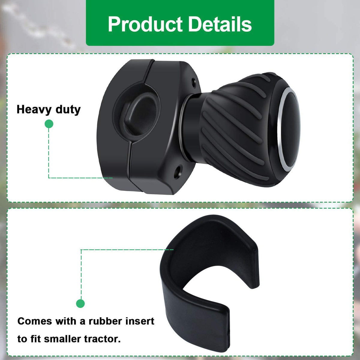 Tractor Steering Wheel Knob for Kubota Jo-hn Dee-re Tractors, Cars, Trucks, Mowers, Forklifts, Universal Spinner Knob Steering Wheel Ball Knob