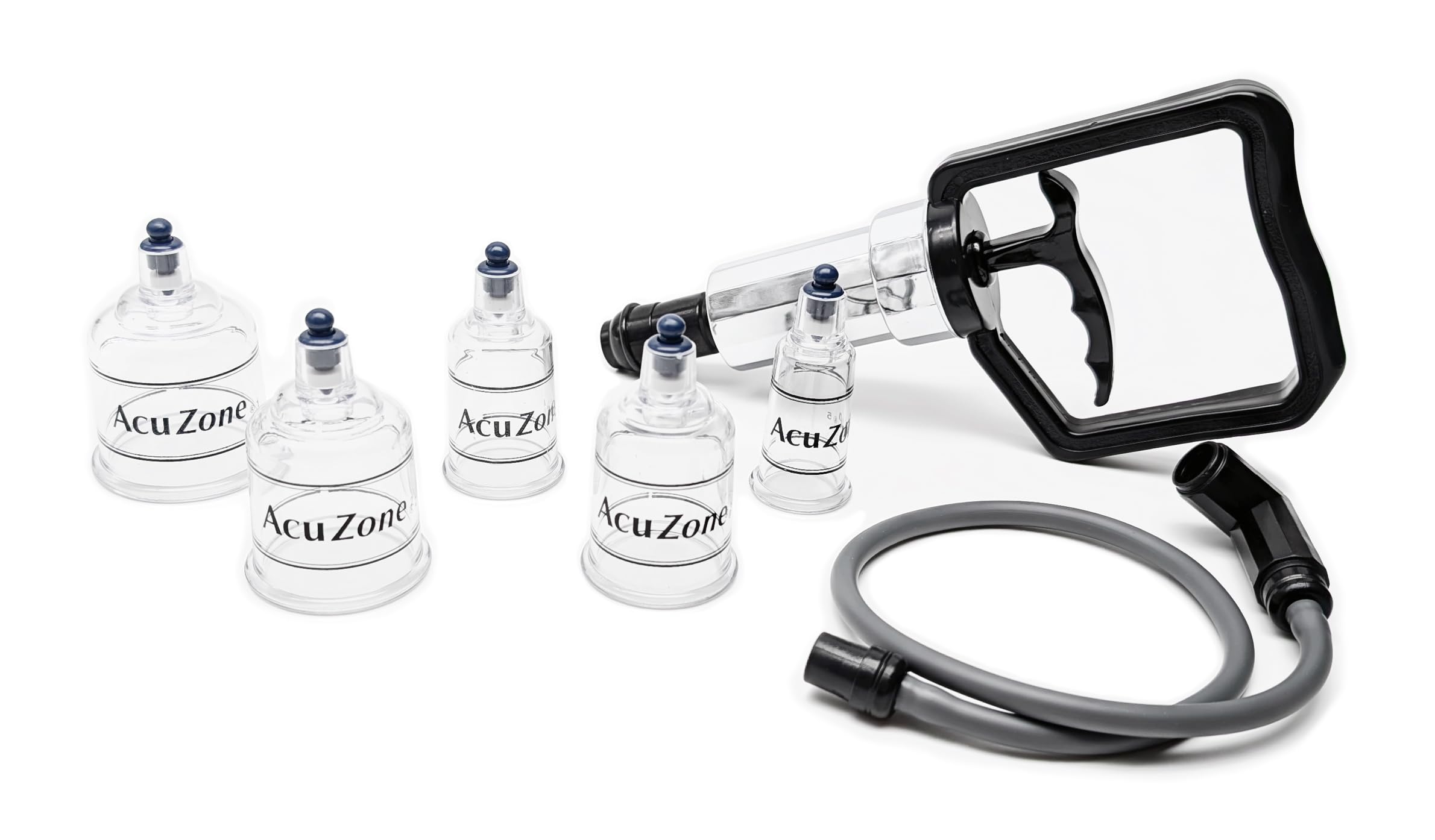 AcuZone Premium 19 Pcs Plastic Cupping Set with Extension Tube
