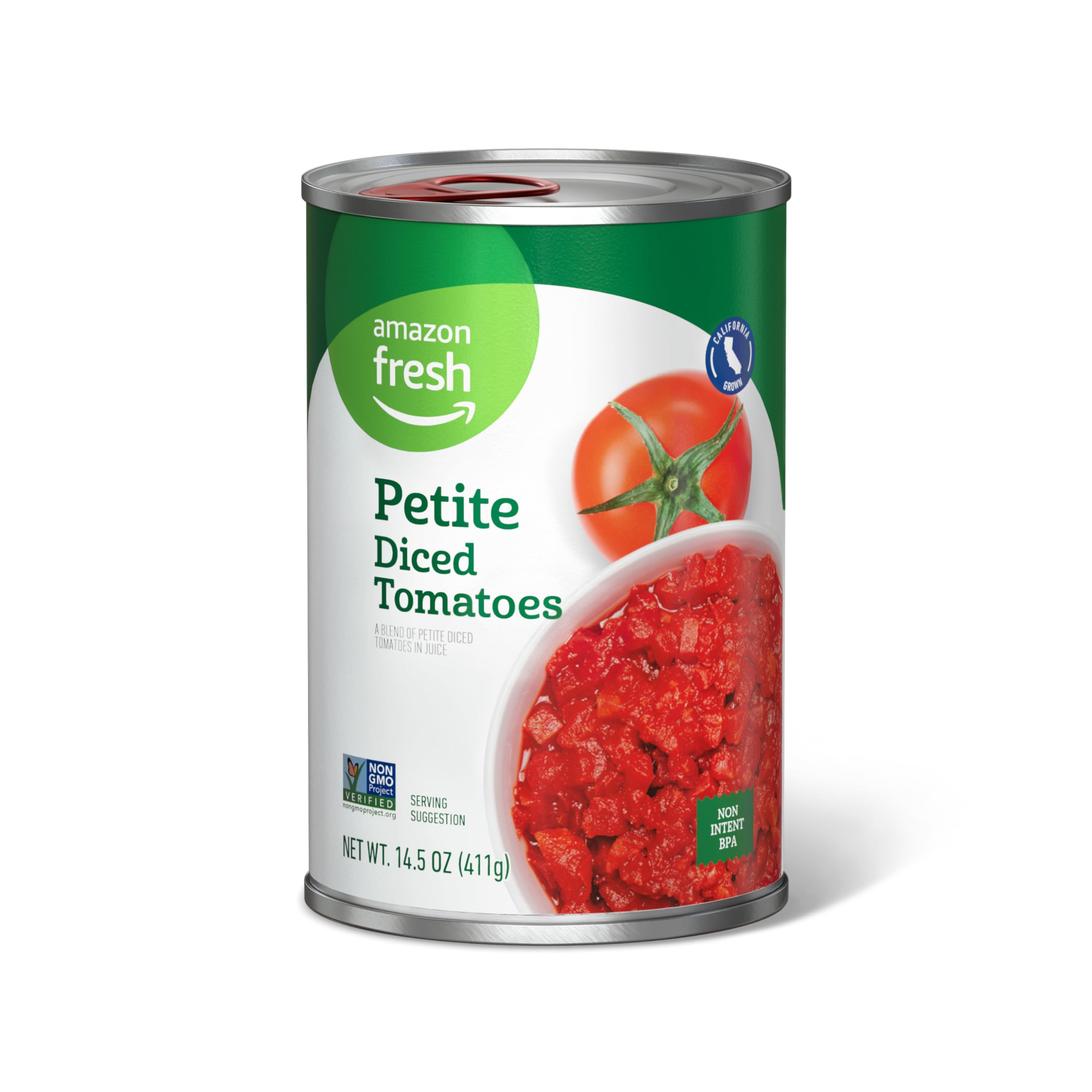 Amazon Fresh, Gehackte Tomatenwürfel, 411 g (Zuvor Happy Belly, Verpackung kann abweichen)